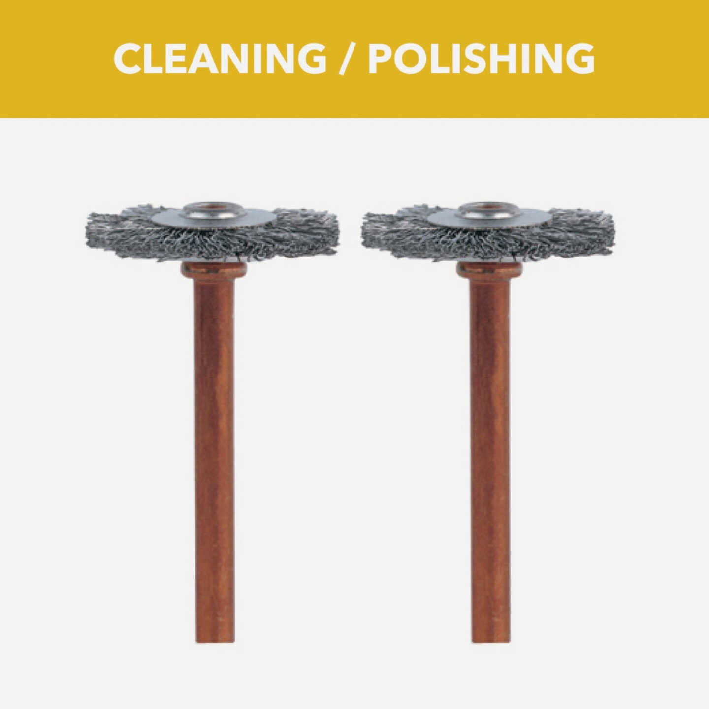 Dremel 3/4 In. Stainless Steel Wire Cleaning, Deburring and Surface-Finish Brush (2-Pack) Image 2