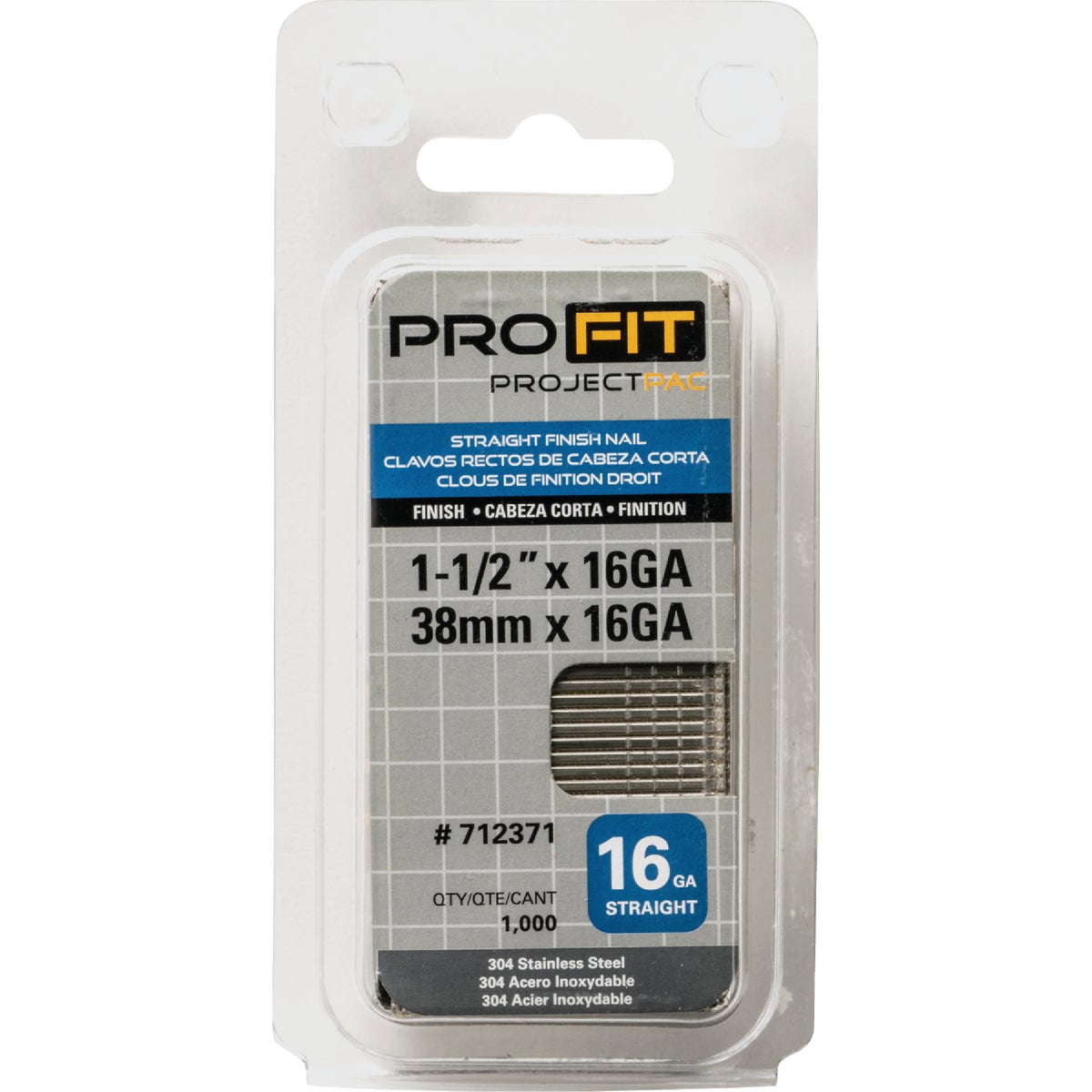 Pro-Fit 1-1/2 In. 16 Gauge 304-Stainless Steel Straight Finish Nail (1000 Ct.) Image 2