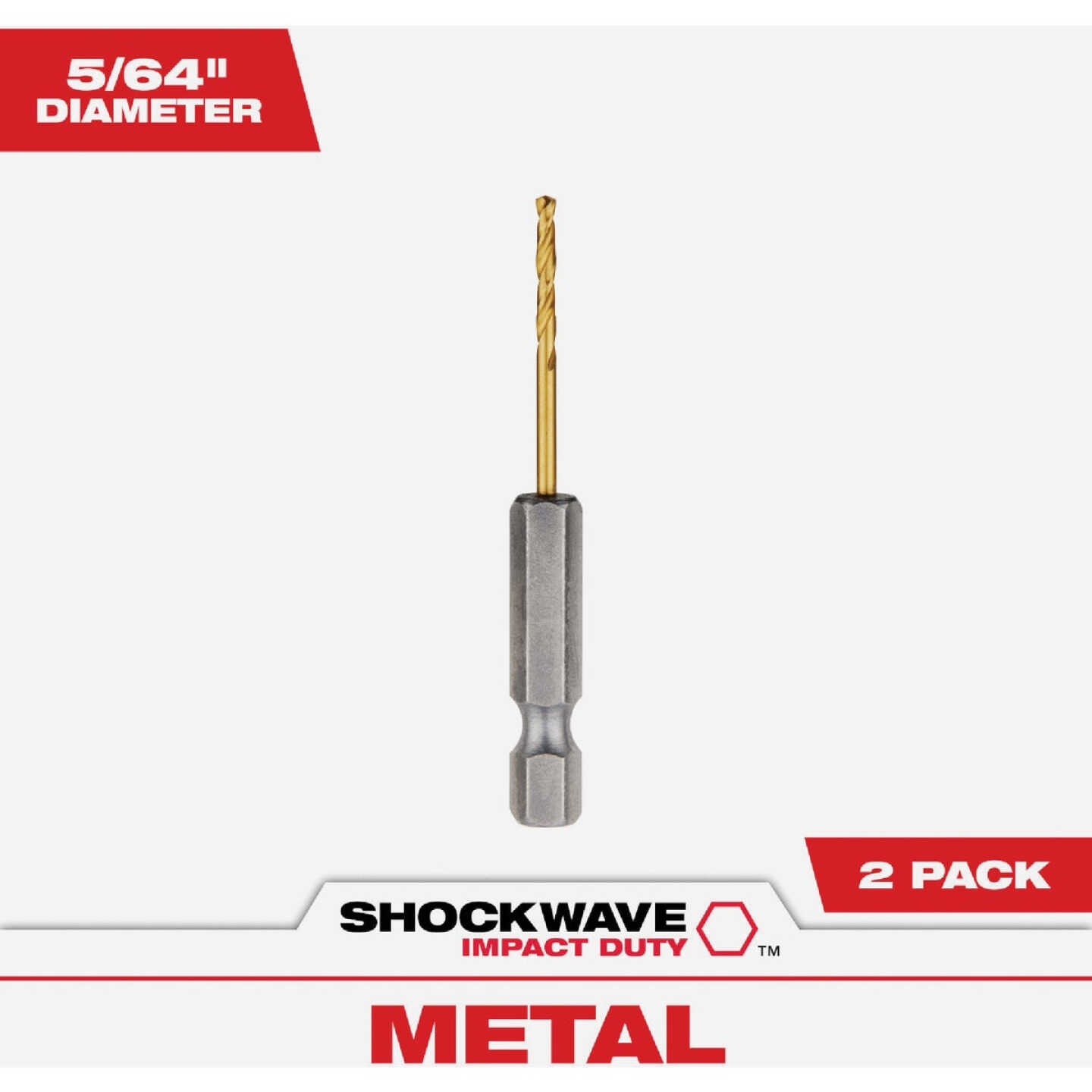 Milwaukee SHOCKWAVE Impact Duty 5/64 In. Titanium Hex Shank Drill Bit Image 1