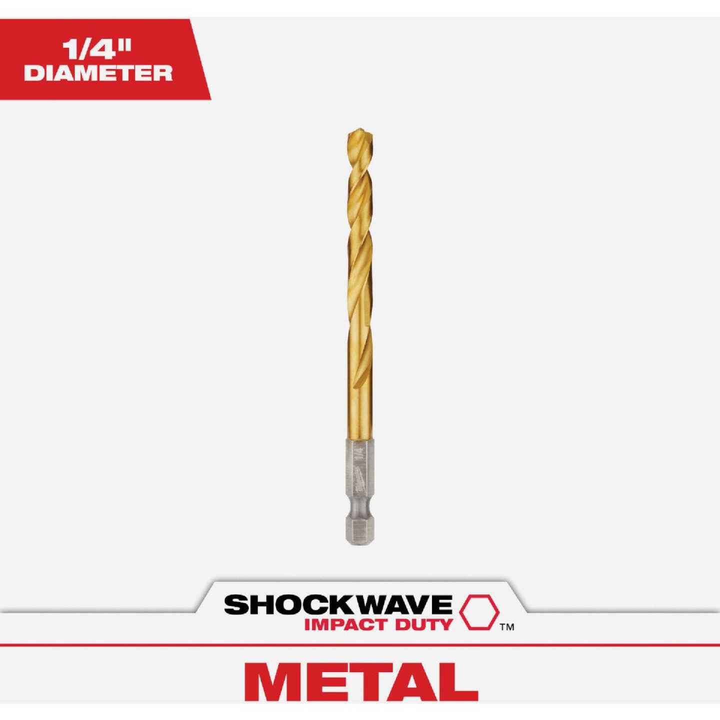 Milwaukee SHOCKWAVE Impact Duty 1/4 In. Titanium Hex Shank Drill Bit Image 1