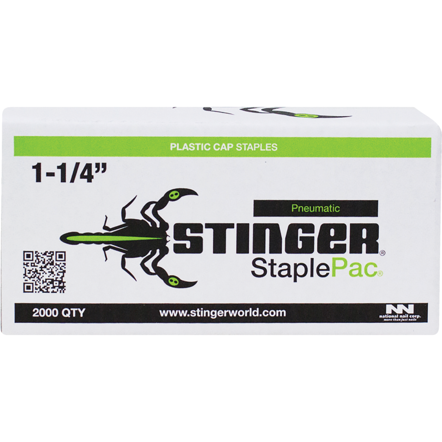 Stinger StaplePac 18-Gauge 3/8 In. x 1-1/4 In. Caps & Staples (2000 Ct.) Image 1