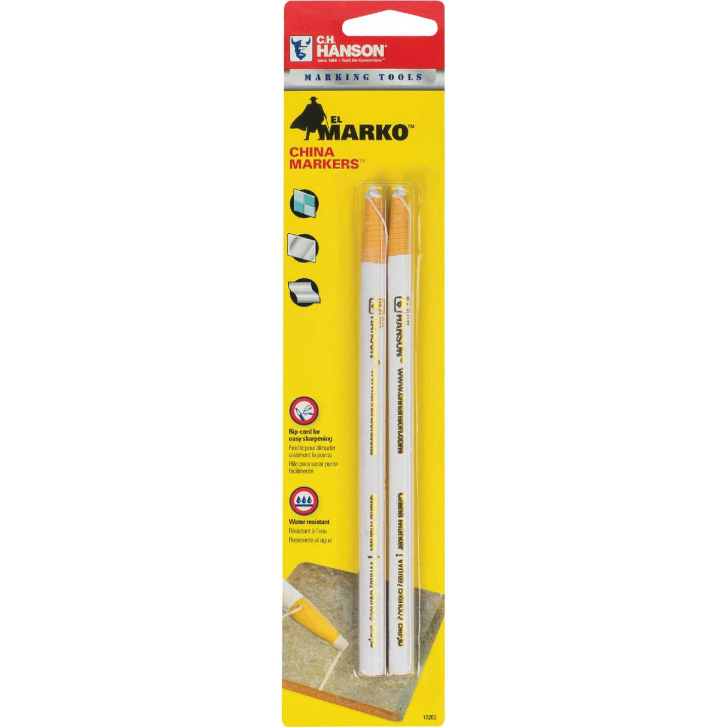 C.H. Hanson White China Marker (2-Pack) Image 1