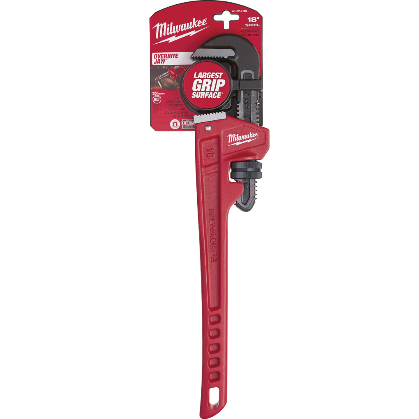 Milwaukee 18 In. Steel Pipe Wrench Image 1