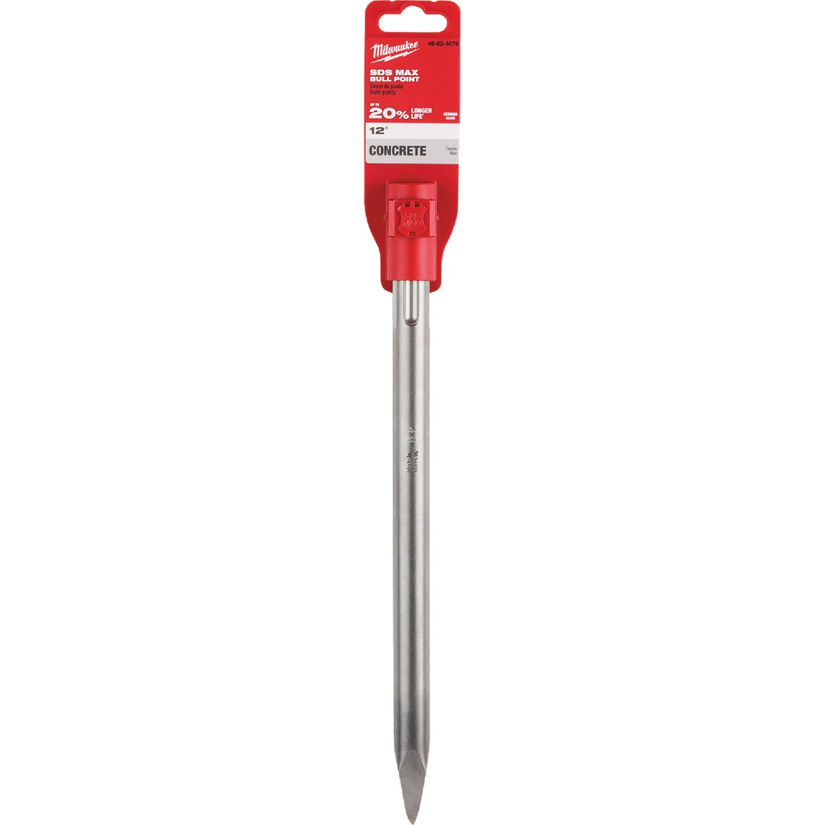 Milwaukee SDS-MAX 12 In. Bull Point Bit Image 2