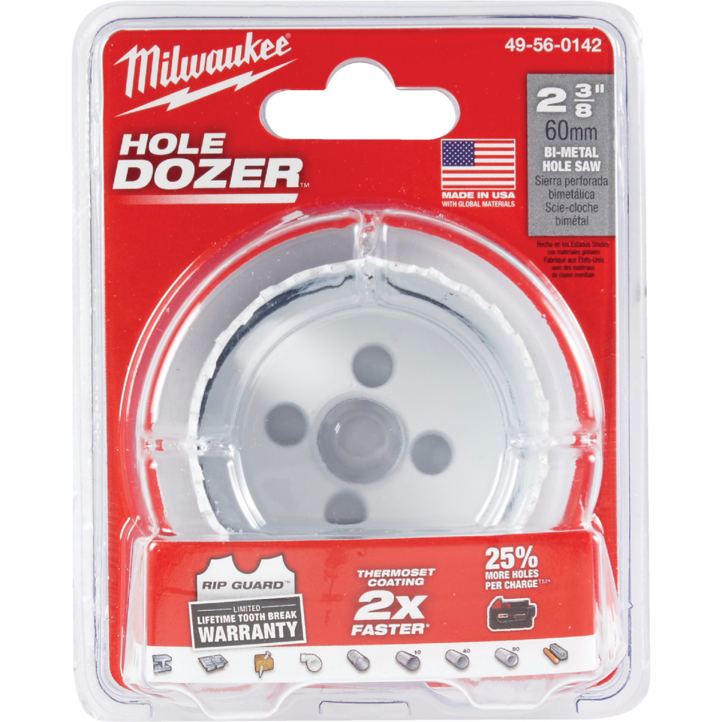 Milwaukee HOLE DOZER 2-3/8 In. Bi-Metal Hole Saw Image 2