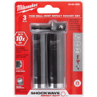 Milwaukee SHOCKWAVE Standard 1/2 In. Adapter, 1/2 In. & 9/16 In. Drive 6-Point Thin Wall Deep Impact Driver Set (3-Piece) Image 2