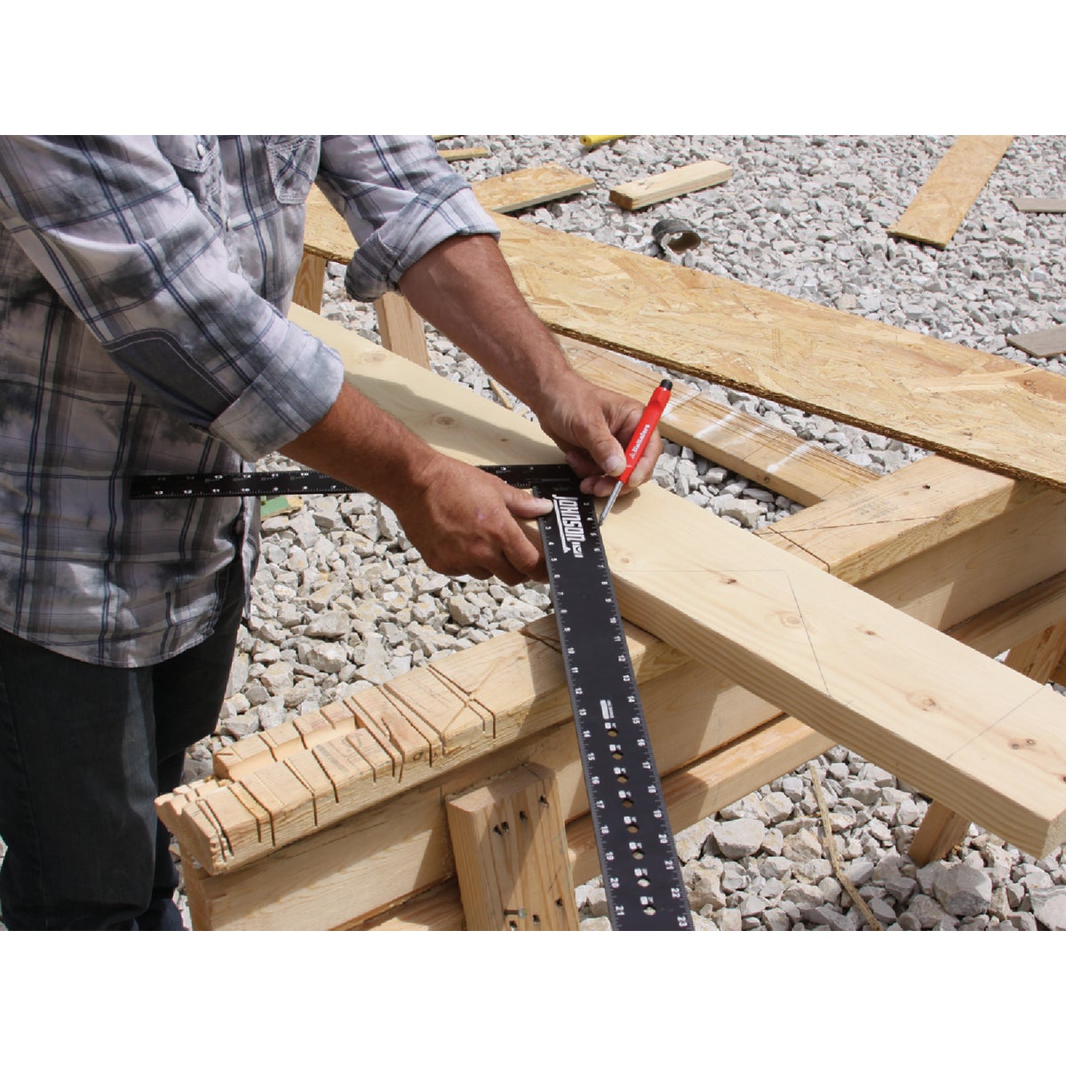 Johnson Level 16 In. x 24 In. Arc Angle Framing Square Image 2