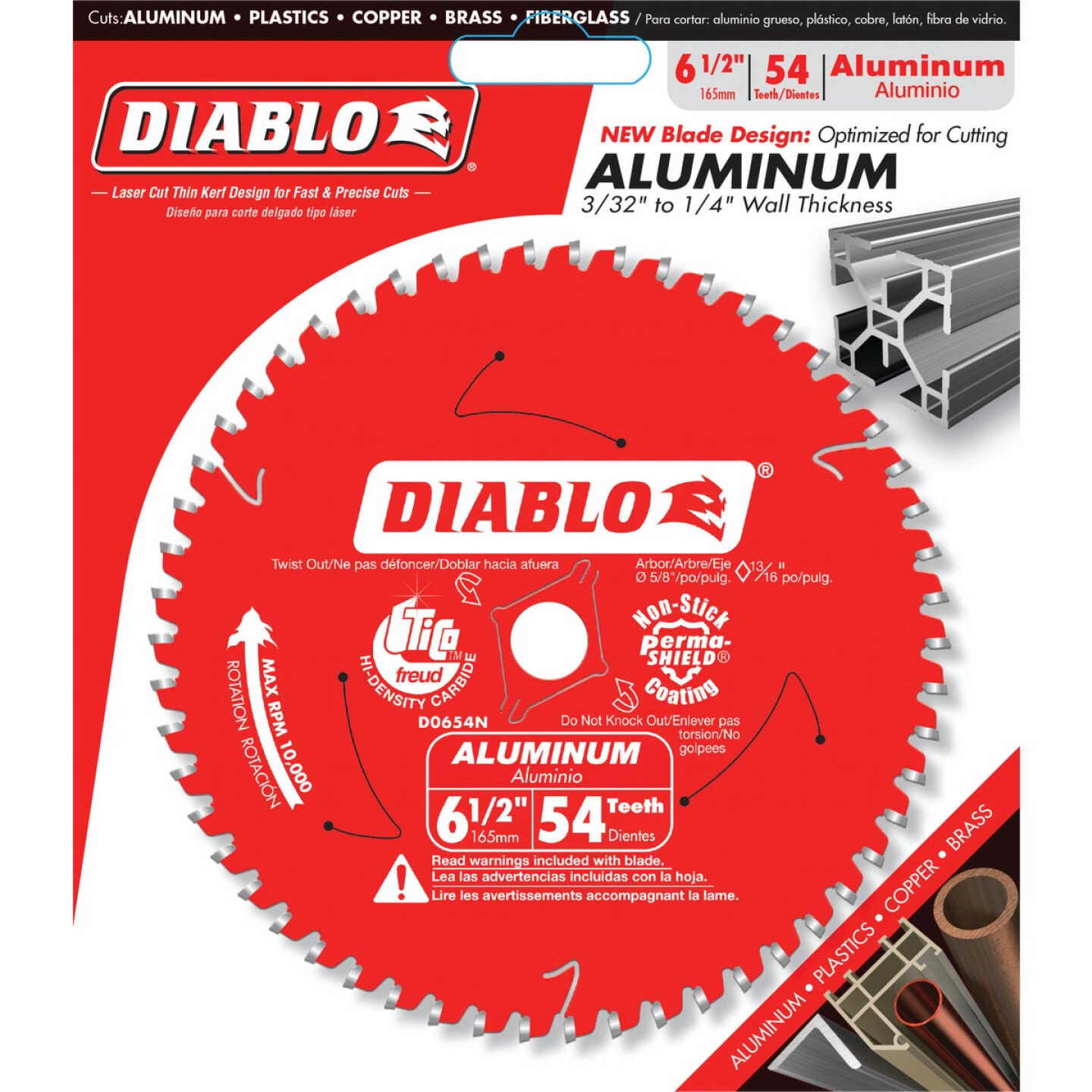 Diablo 6-1/2 In. 54-Tooth Aluminum Circular Saw Blade Image 2