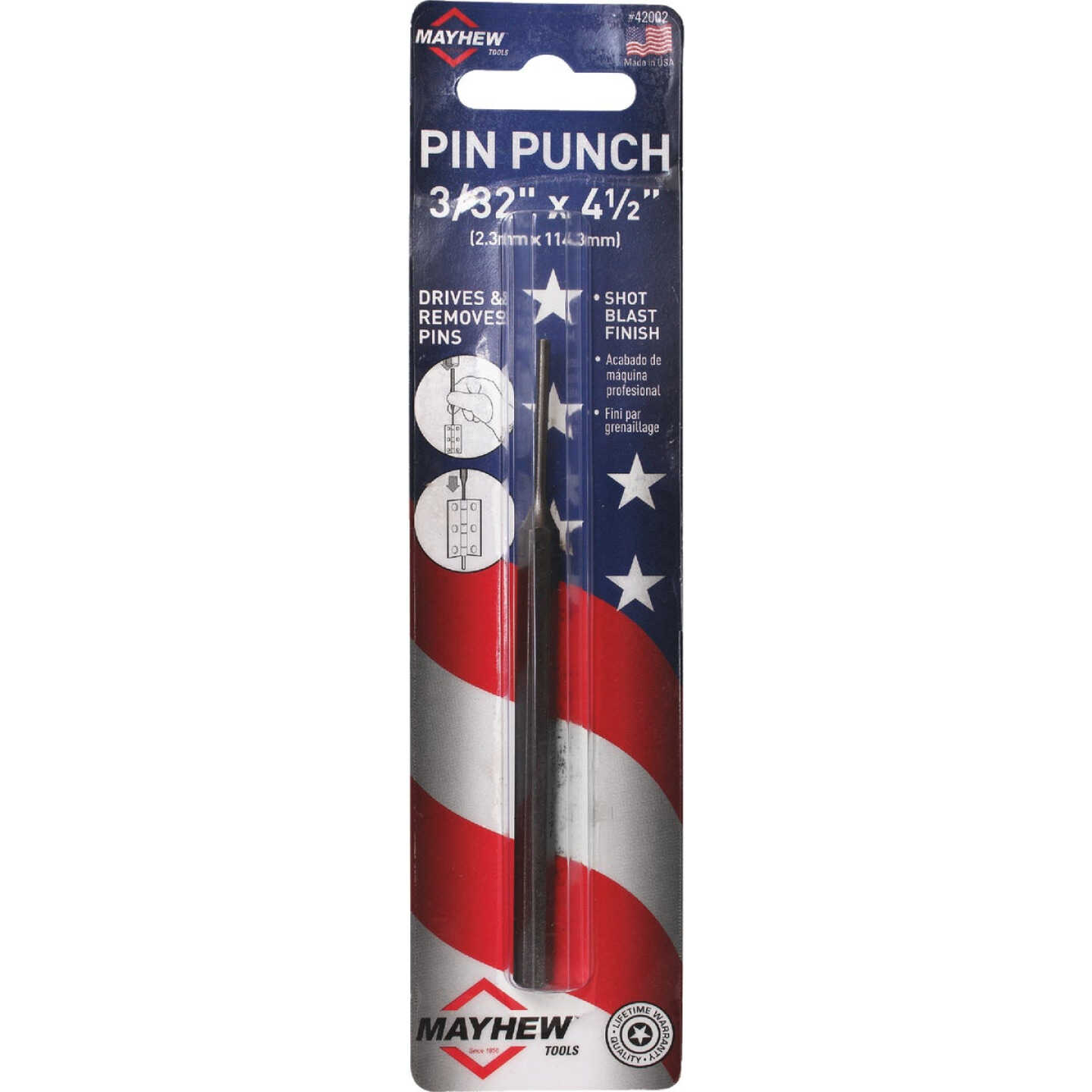 Mayhew Tools 3/32 In. x 4-1/2 In. Pin Punch Image 2