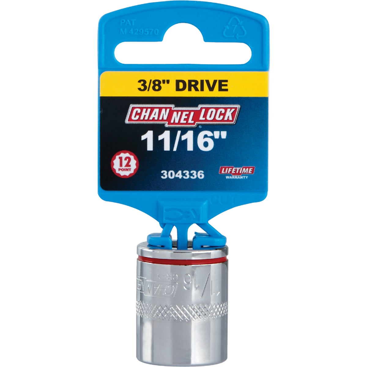 Channellock 3/8 In. Drive 11/16 In. 12-Point Shallow Standard Socket Image 2