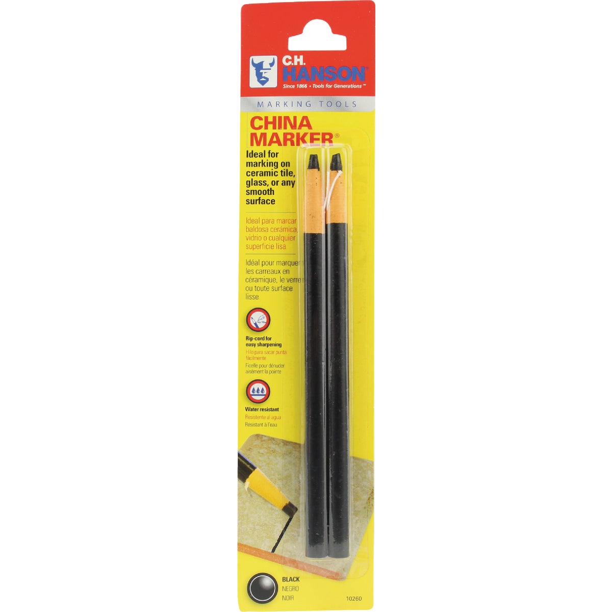 C.H. Hanson Black China Marker (2-Pack)