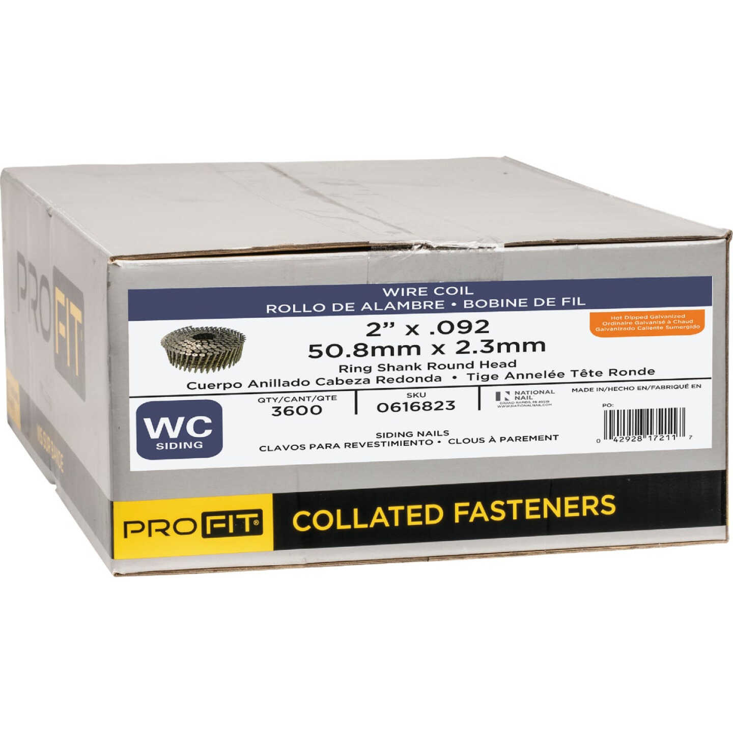 Pro-Fit 2 In. x 0.092 In. 15 Degree Wire Weld Hot Dipped Galvanized Coil Siding Nail (3600 Ct.) Image 2