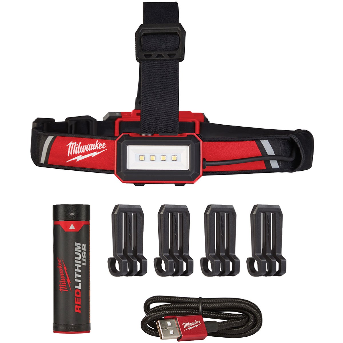 Milwaukee 600 Lm. LED REDLITHIUM USB Rechargeable Low-Profile Headlamp Image 1