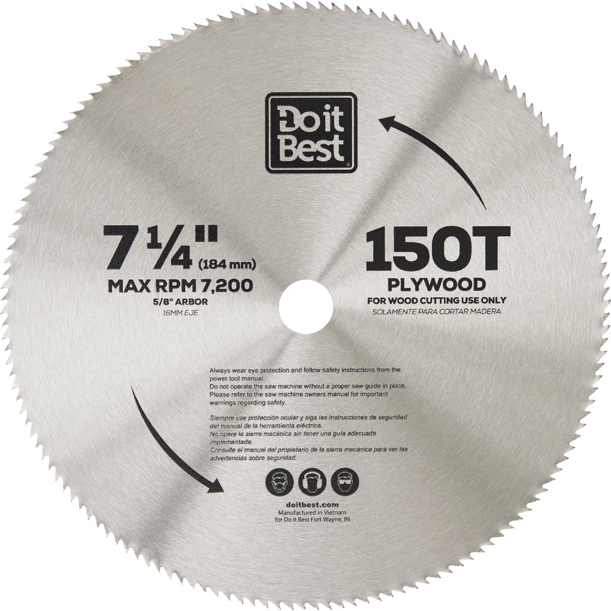 Do it Best 7-1/4 In. 150-Tooth Plywood Circular Saw Blade Image 2
