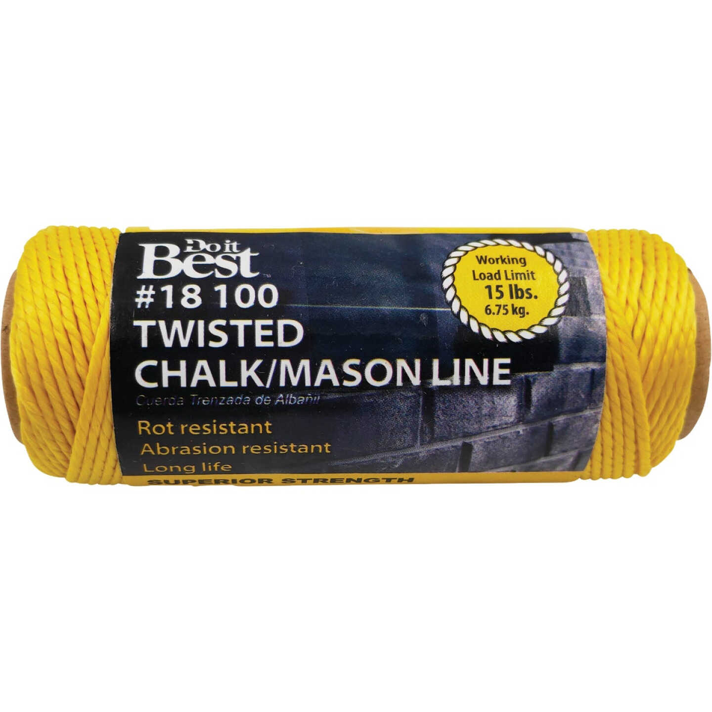 Do it Best 100 Ft. Fluorescent Yellow Twisted Nylon Mason Line Image 1