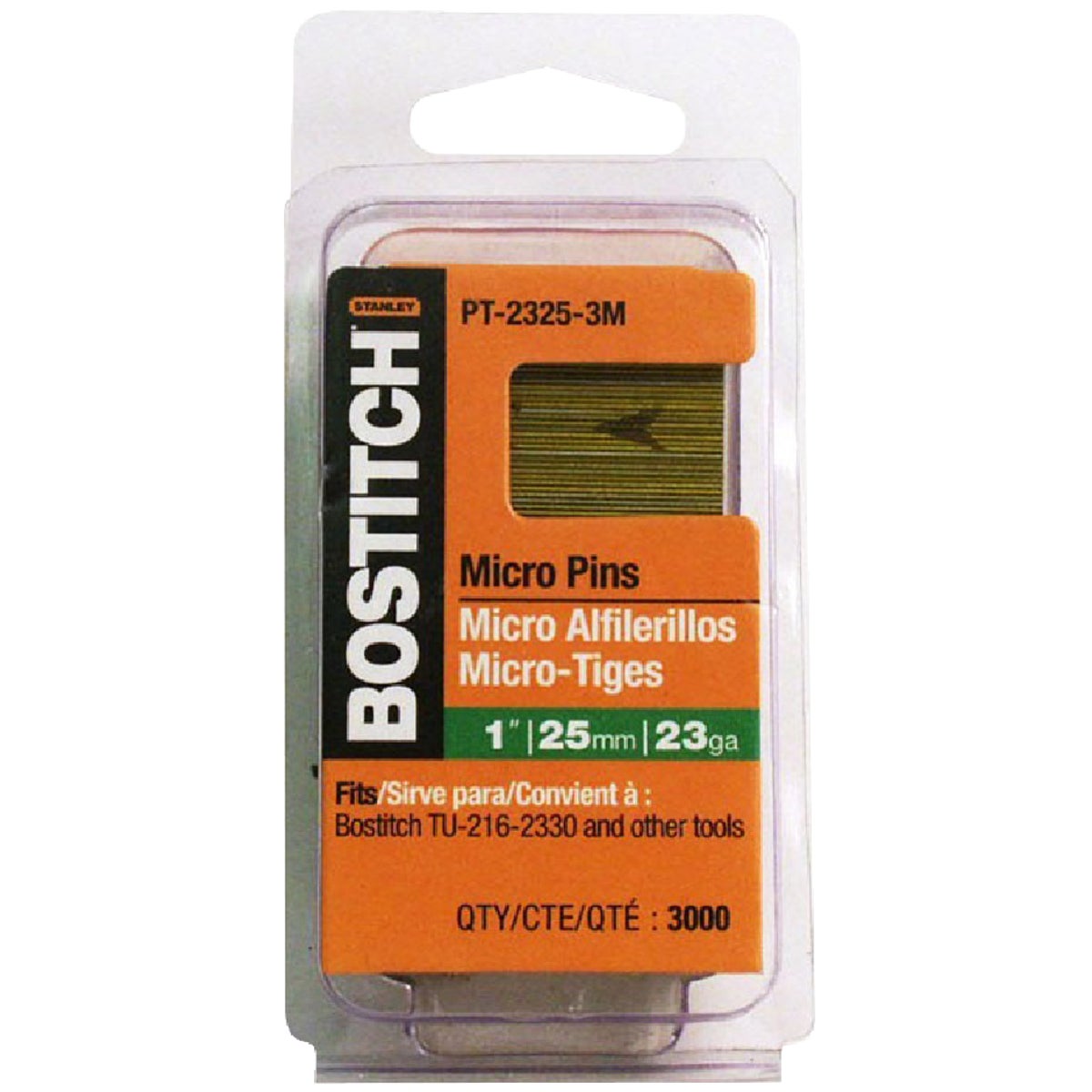 Bostitch 3/4 In. 23-Gauge Coated Pin Nail (3000 Ct.) Image 1