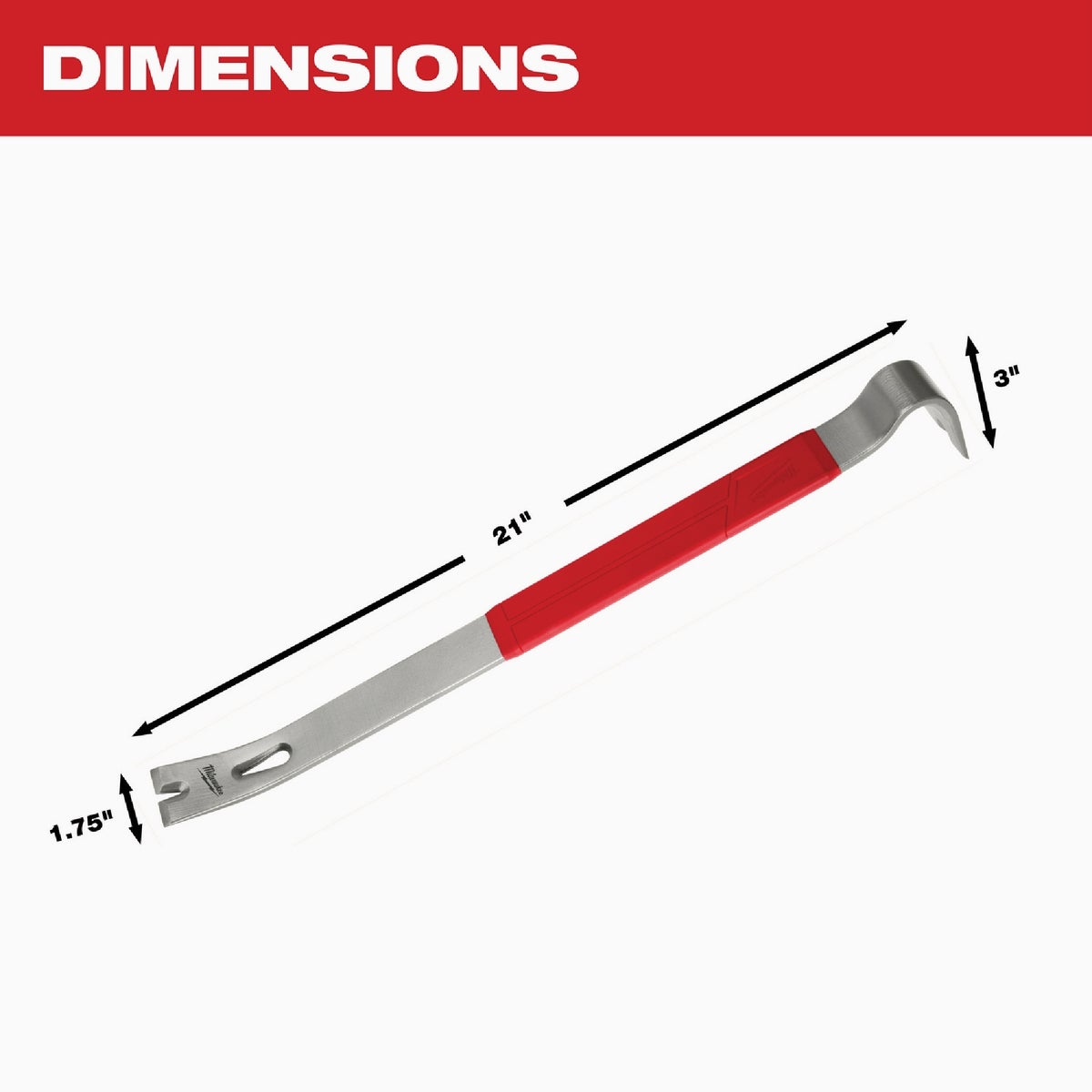 Milwaukee 21 In. L Pry Bar Image 3