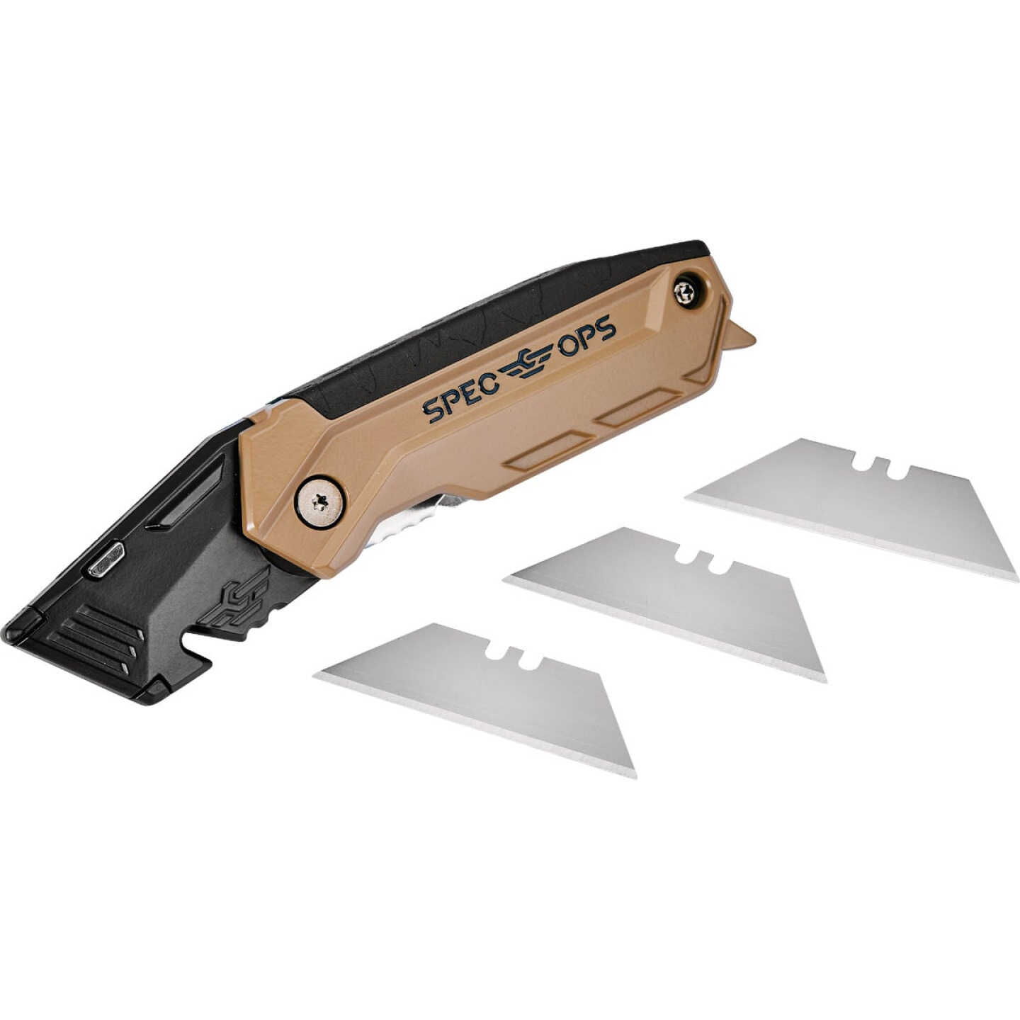 Spec Ops Folding Utility Knife with (3) Blades Image 1
