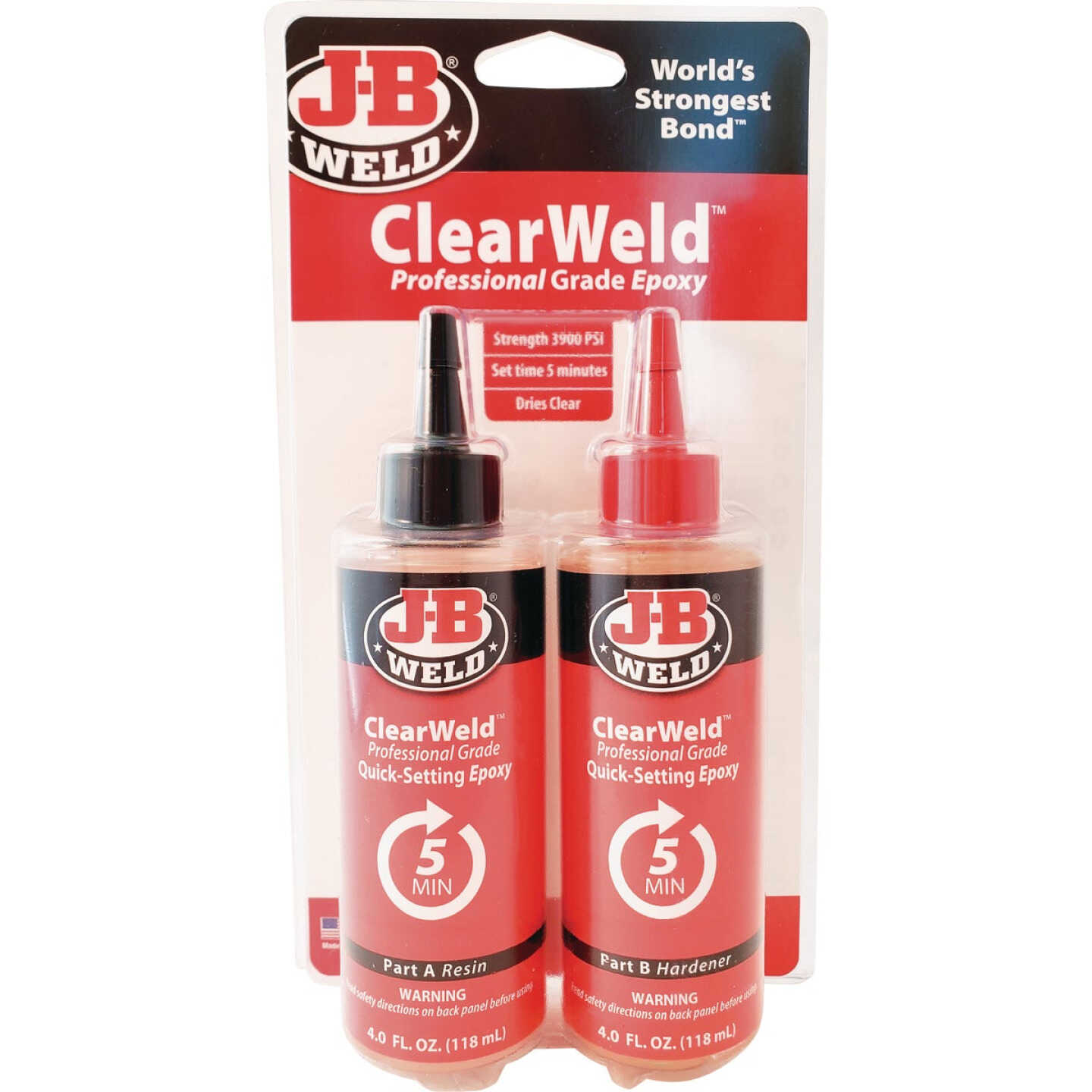 J-B Weld (2) 4 Oz. ClearWeld Pro Epoxy Image 1