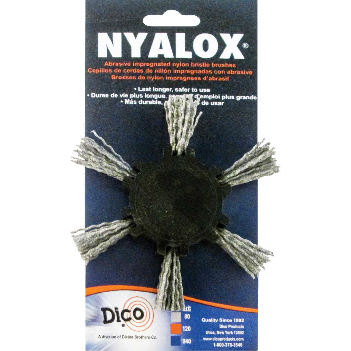 Dico Nyalox 4 In. Grey Coarse Flap Brush Image 1