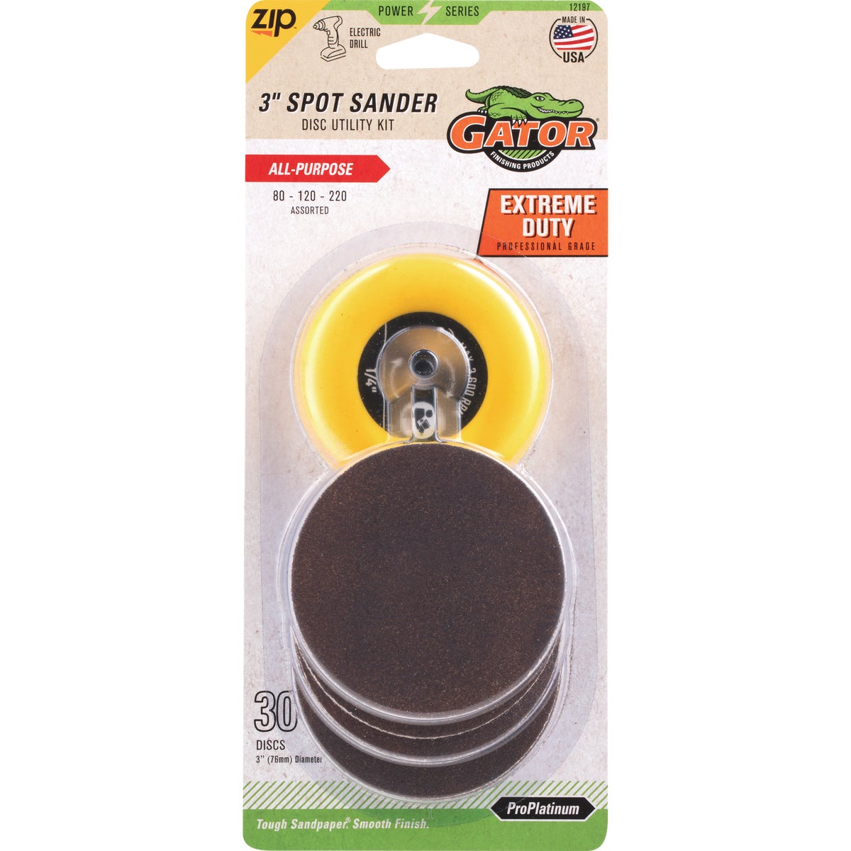 Gator 3 In. Spot Sander Kit with (30) Discs