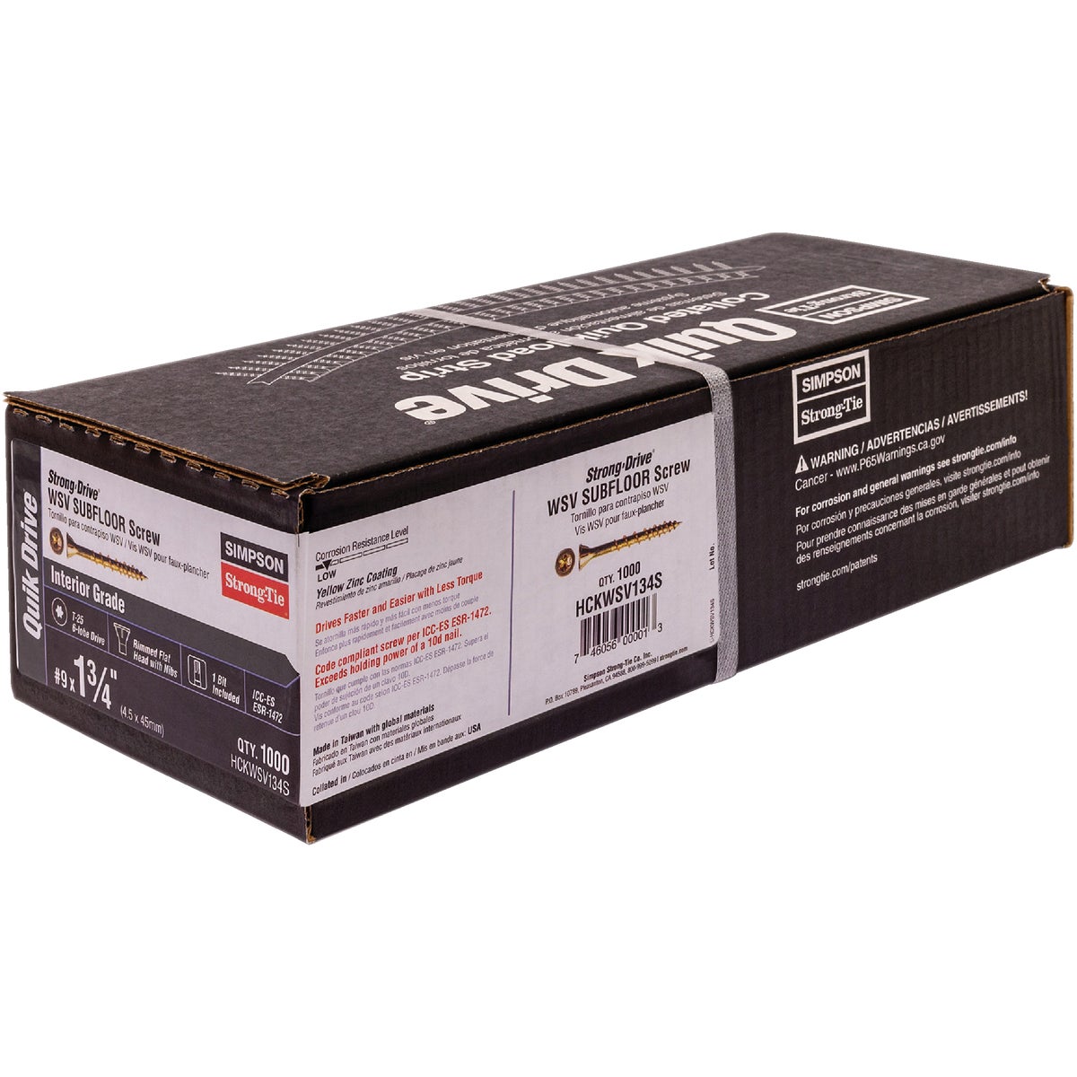 Strong-Drive WSV SUBFLOOR Screw (Collated)  #9 x 1-3/4 in. T25, Yellow Zinc (1000-Qty) Image 3