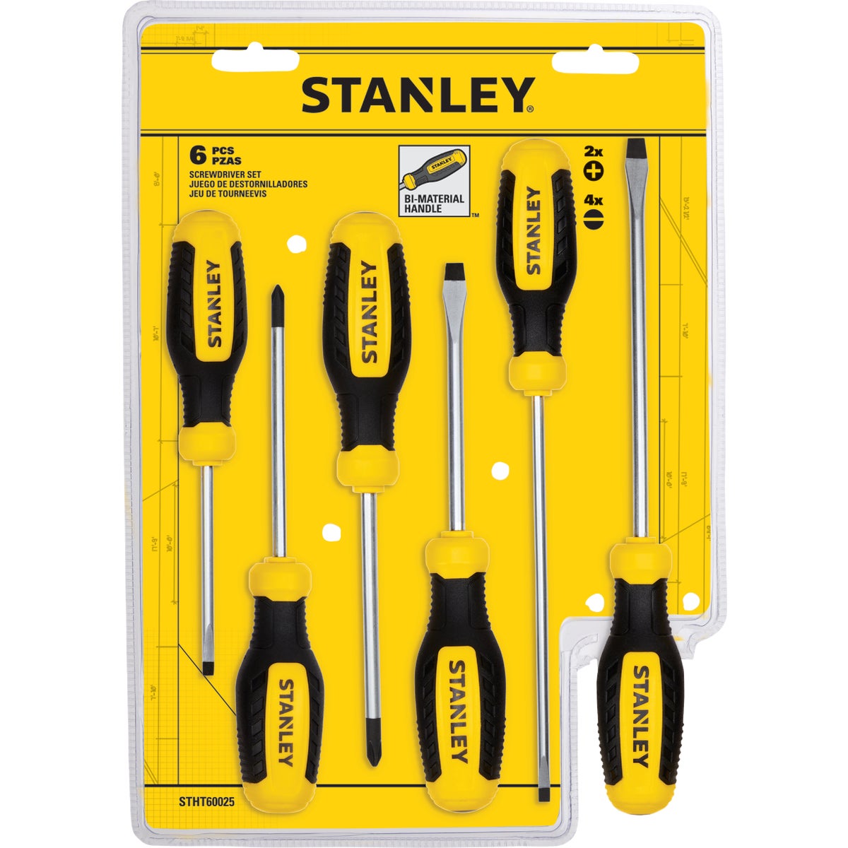 Stanley Slotted & Phillips Screwdriver Set (6-Piece) Image 2