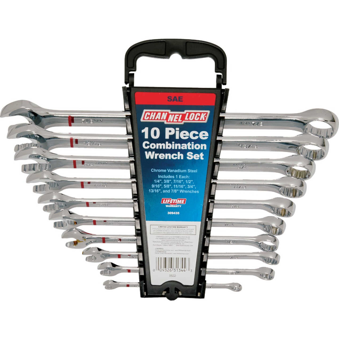 Channellock Standard 12-Point Combination Wrench Set (10-Piece) Image 1