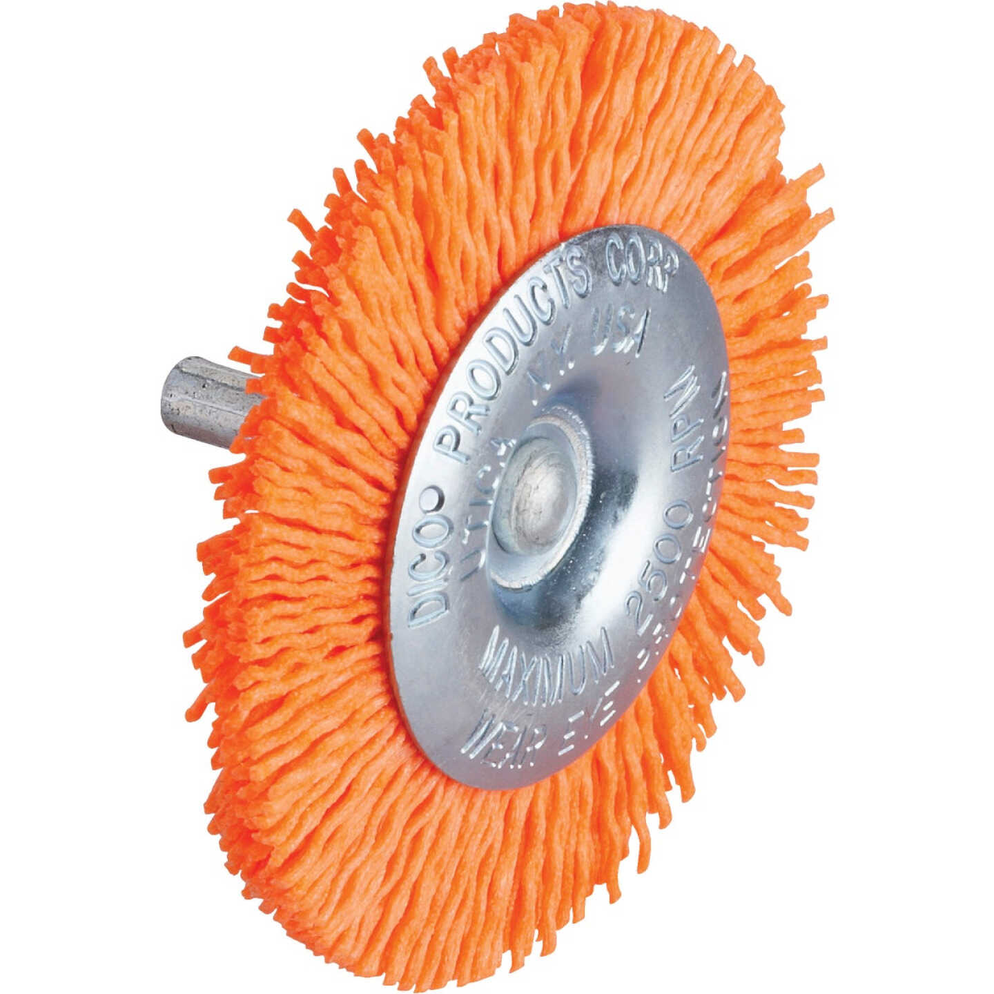 Dico Nyalox 3 In. Orange medium Drill-Mounted Brush Image 1