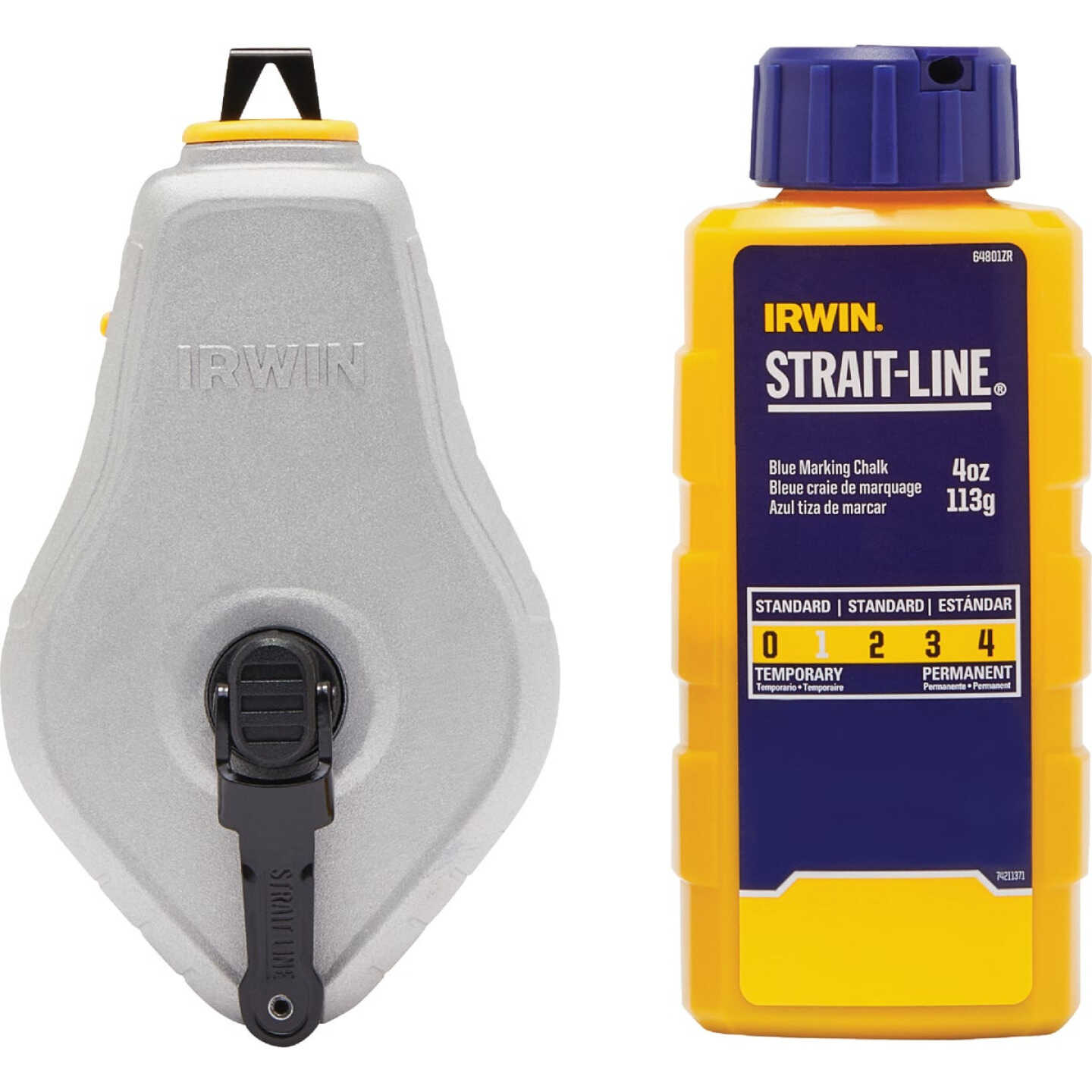 Irwin STRAIT-LINE 100 Ft. Classic Chalk Line Reel and Chalk, Blue Image 1