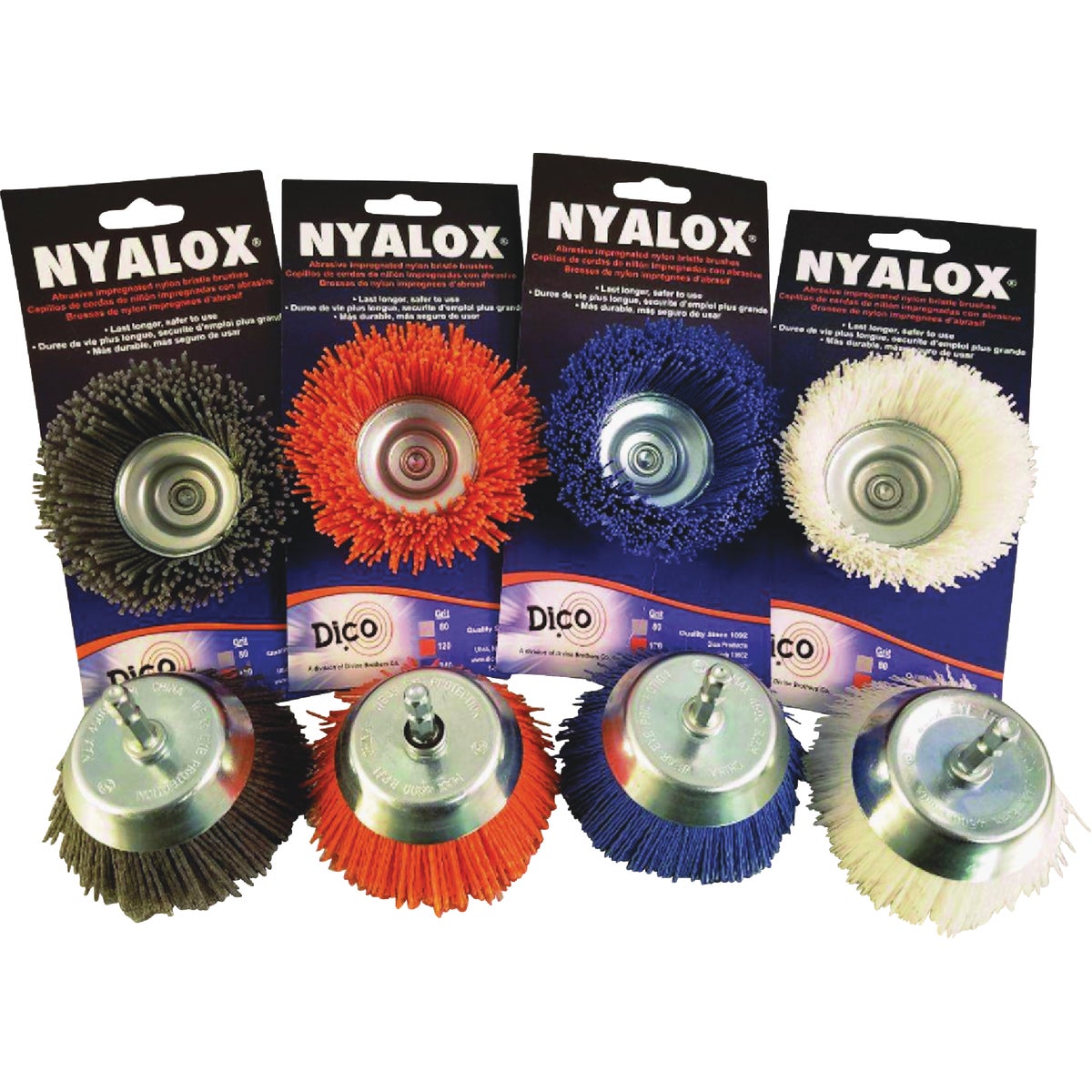 Dico Nyalox 3 In. Coarse Gray Angle Grinder Cup Brush Image 4