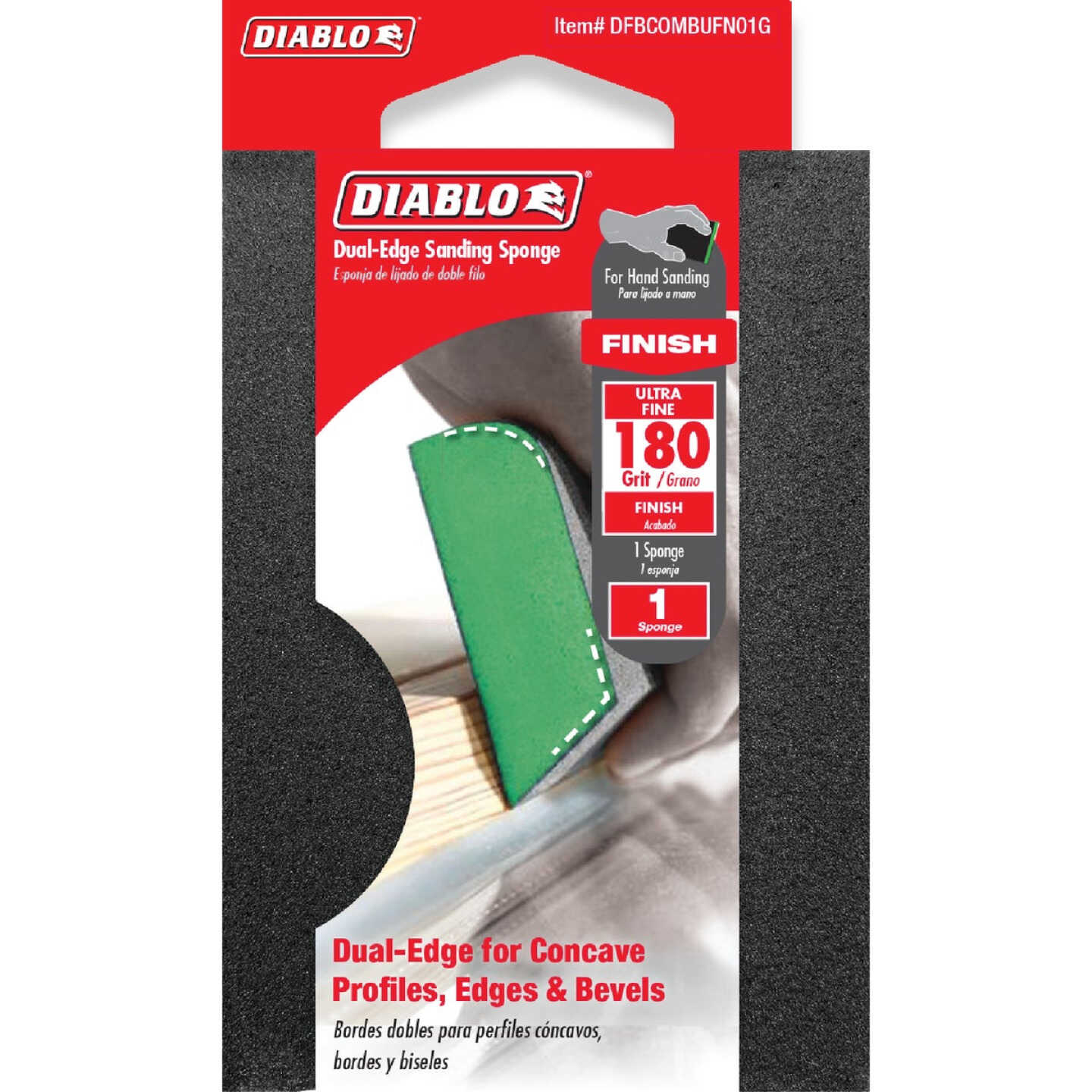 Diablo 2-1/2 In. x 4 In. x 1 In. 180 Grit (Ultra Fine) Dual-Edge Sanding Sponge Image 2