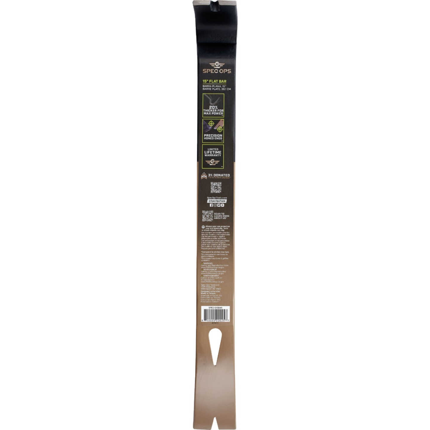 Spec Ops 15 In. High-Carbon Steel Flat Pry Bar Image 7