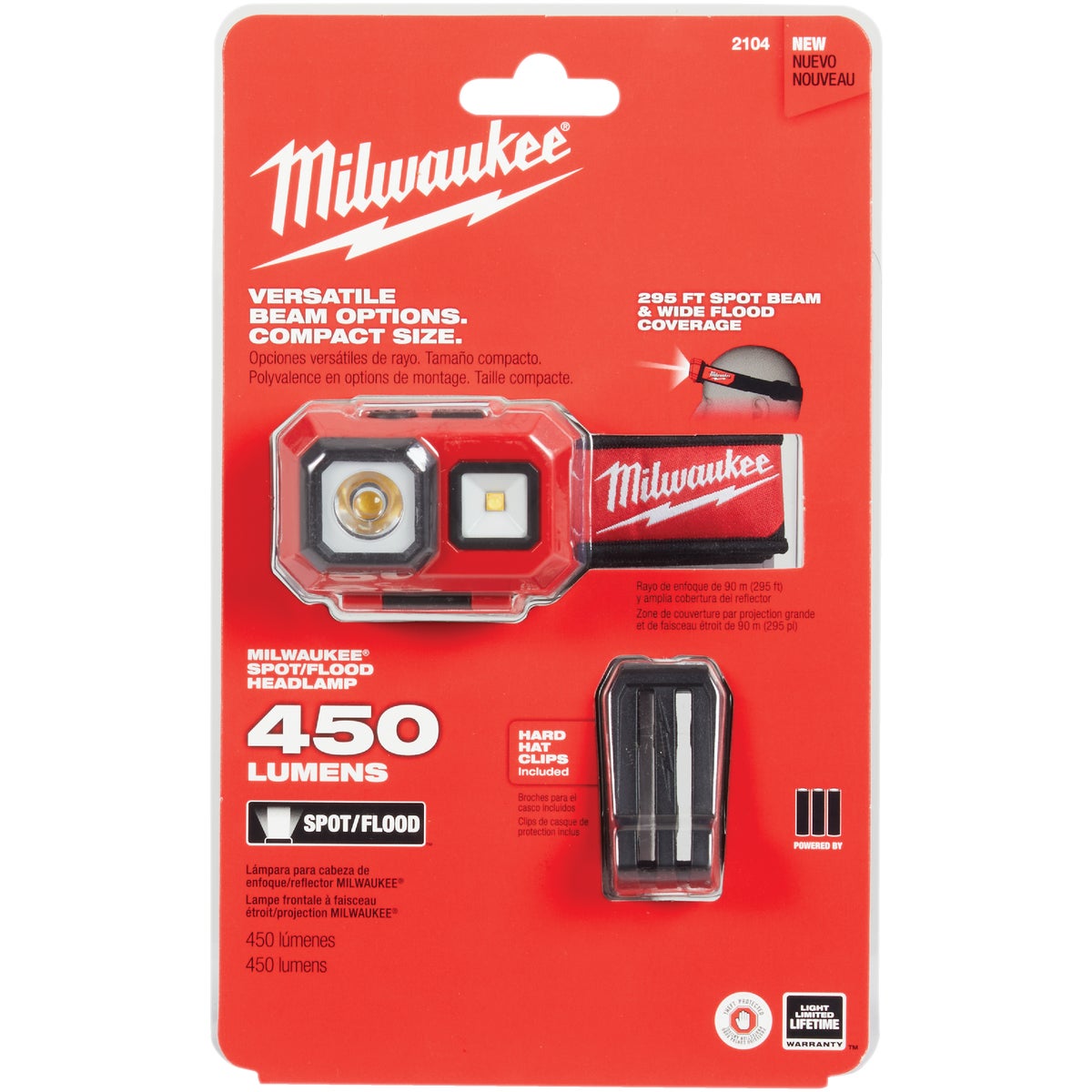 Milwaukee TrueView 450 Lm. LED Spot/Flood Headlamp, Red & Black Image 2
