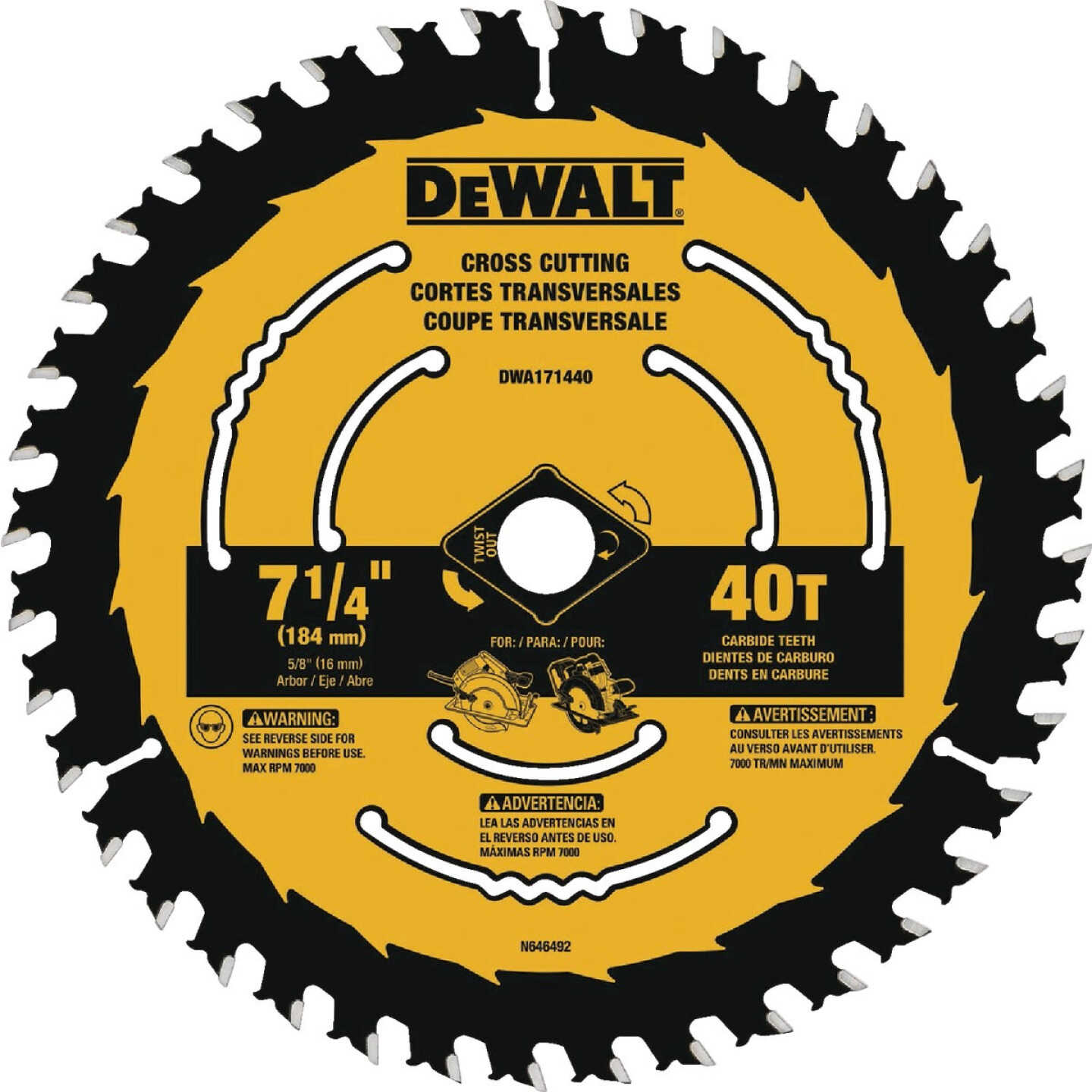 DEWALT 7-1/4 In. 40-Tooth Circular Saw Blade Image 5
