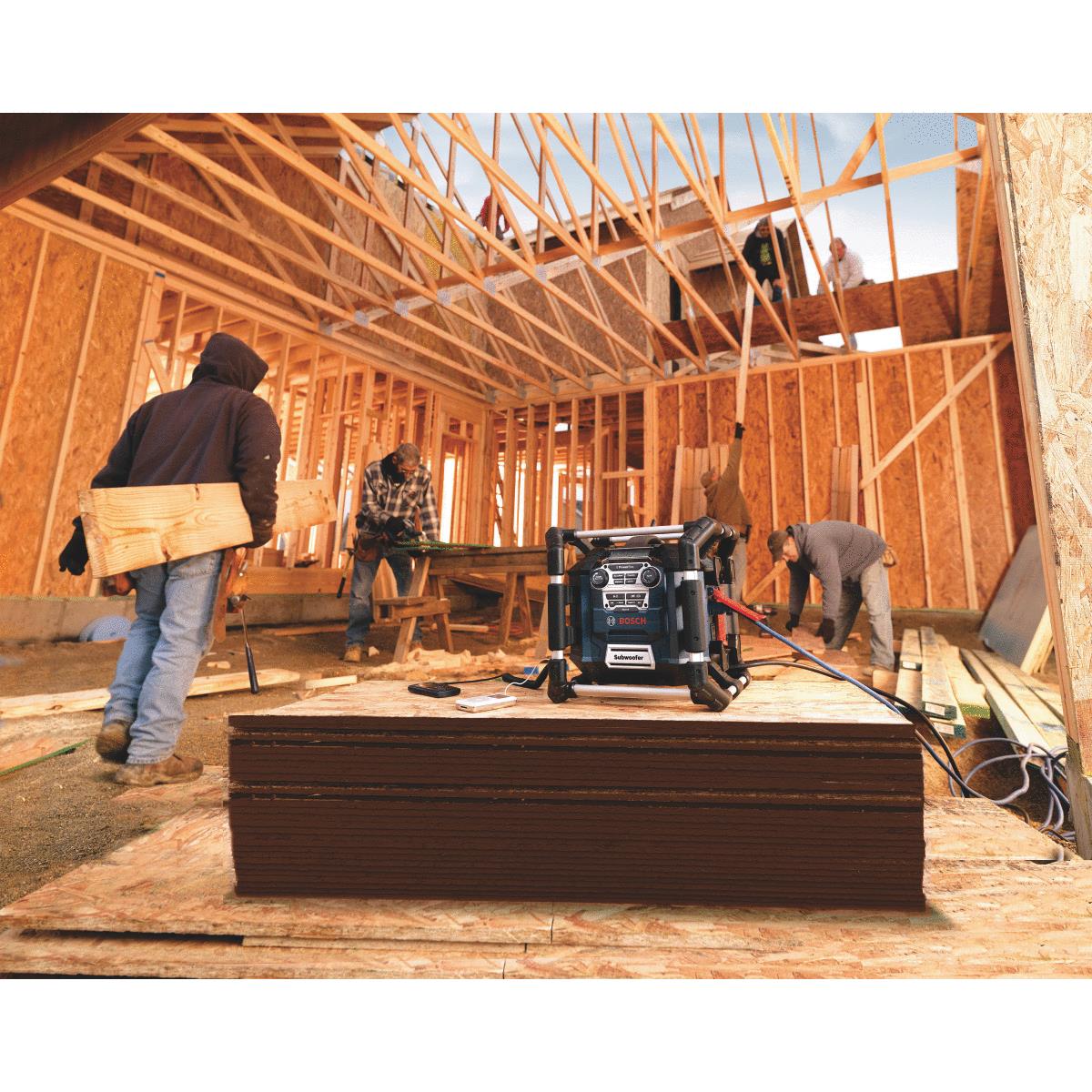 Bosch Power Box 360 18-Volt Lithium-Ion Cordless Jobsite Radio and Charger