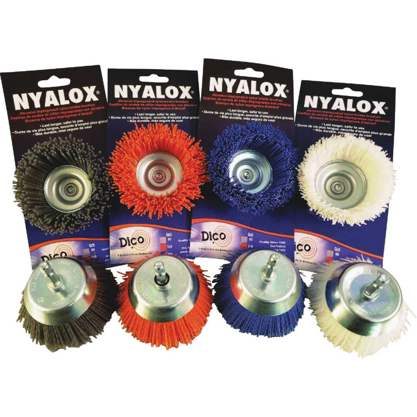 Dico Nyalox 3 In. Medium Orange Angle Grinder Cup Brush Image 4