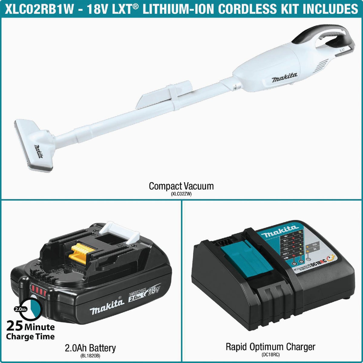 Makita 18V LXT Cordless Bagless Stick Vacuum Cleaner Kit Image 2