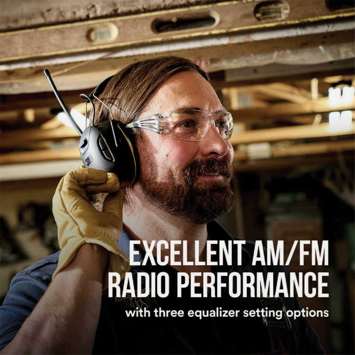 3M WorkTunes Connect + 26 dB AM/FM Wireless Bluetooth Earmuffs Image 5