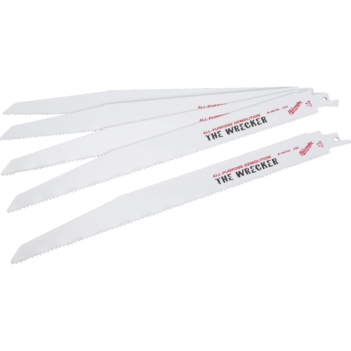 Milwaukee SAWZALL The WRECKER 12 In. 7/11 TPI Multi-Material Demolition Reciprocating Saw Blade (5-Pack) Image 1