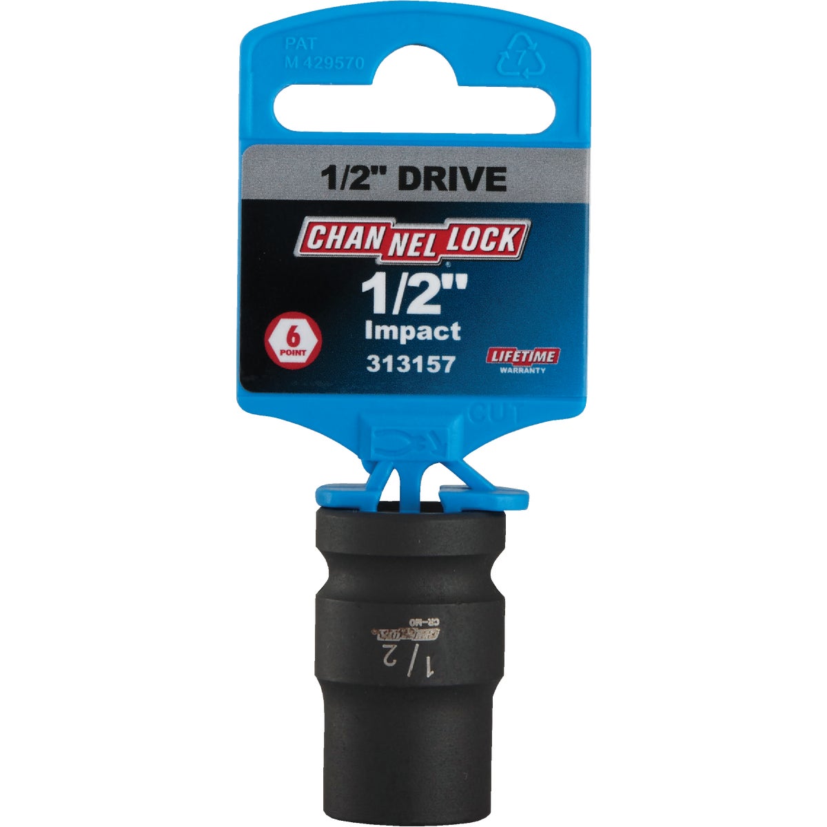 Channellock 1/2 In. Drive 1/2 In. 6-Point Shallow Standard Impact Socket Image 2