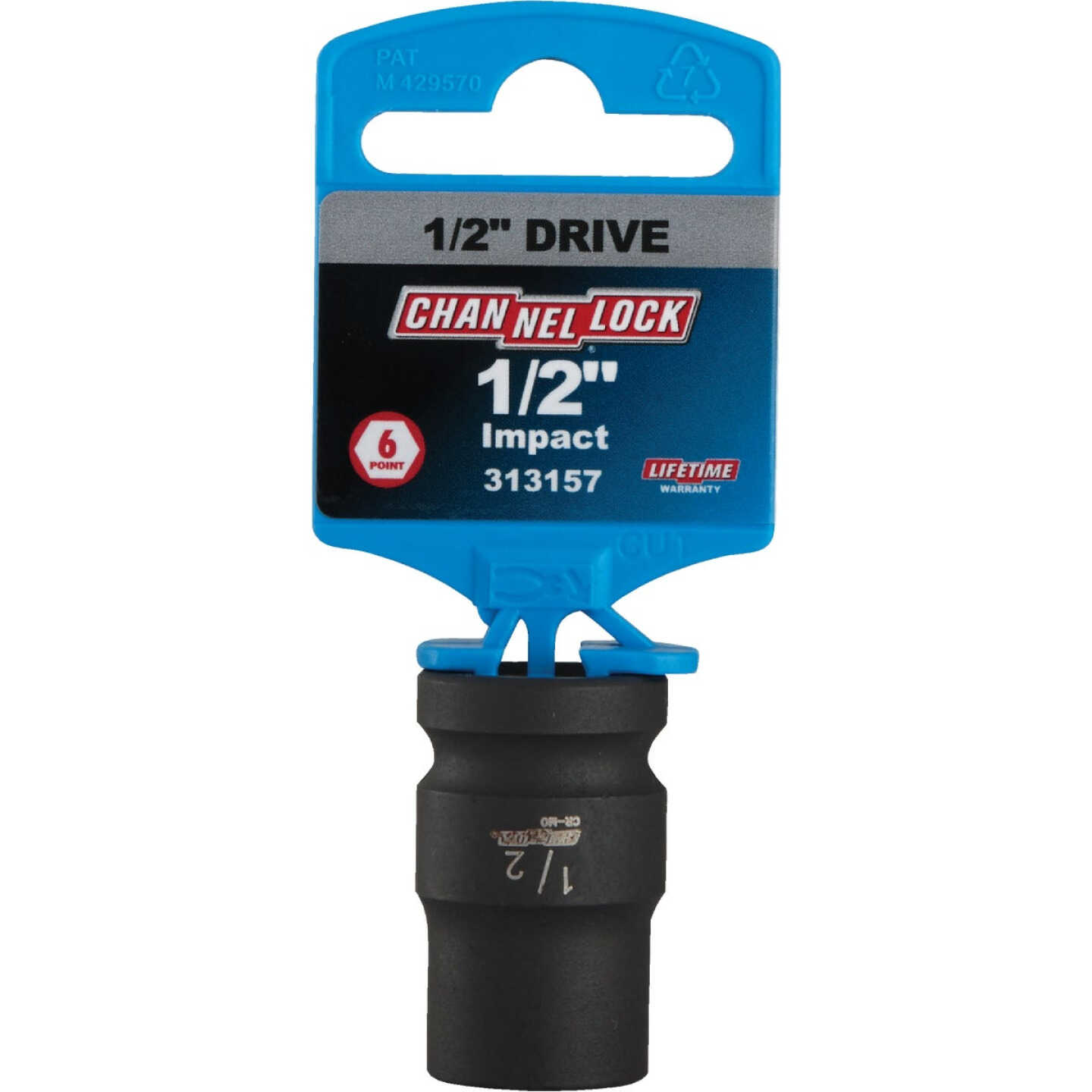Channellock 1/2 In. Drive 1/2 In. 6-Point Shallow Standard Impact Socket Image 2