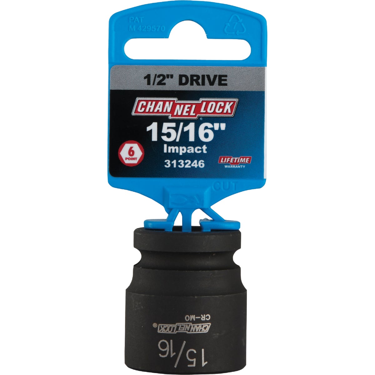 Channellock 1/2 In. Drive 15/16 In. 6-Point Shallow Standard Impact Socket Image 2