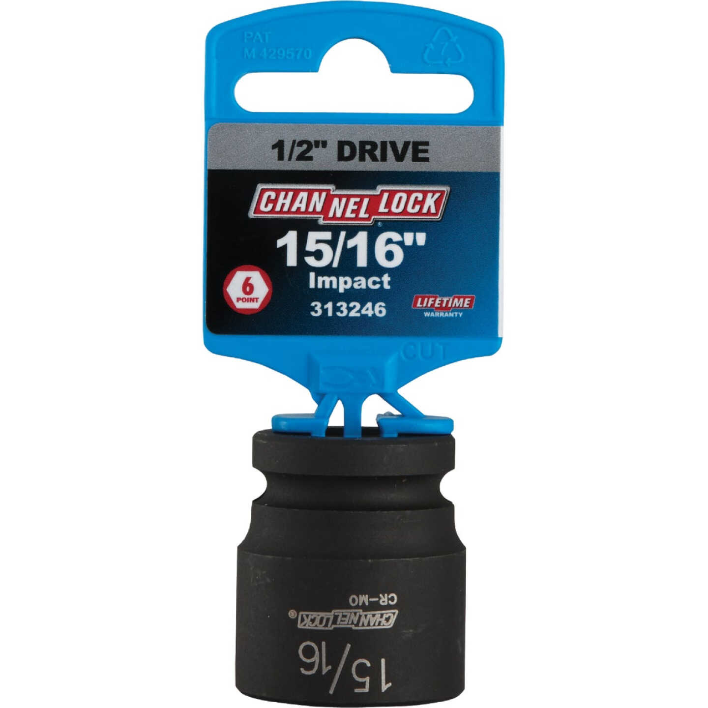 Channellock 1/2 In. Drive 15/16 In. 6-Point Shallow Standard Impact Socket Image 2