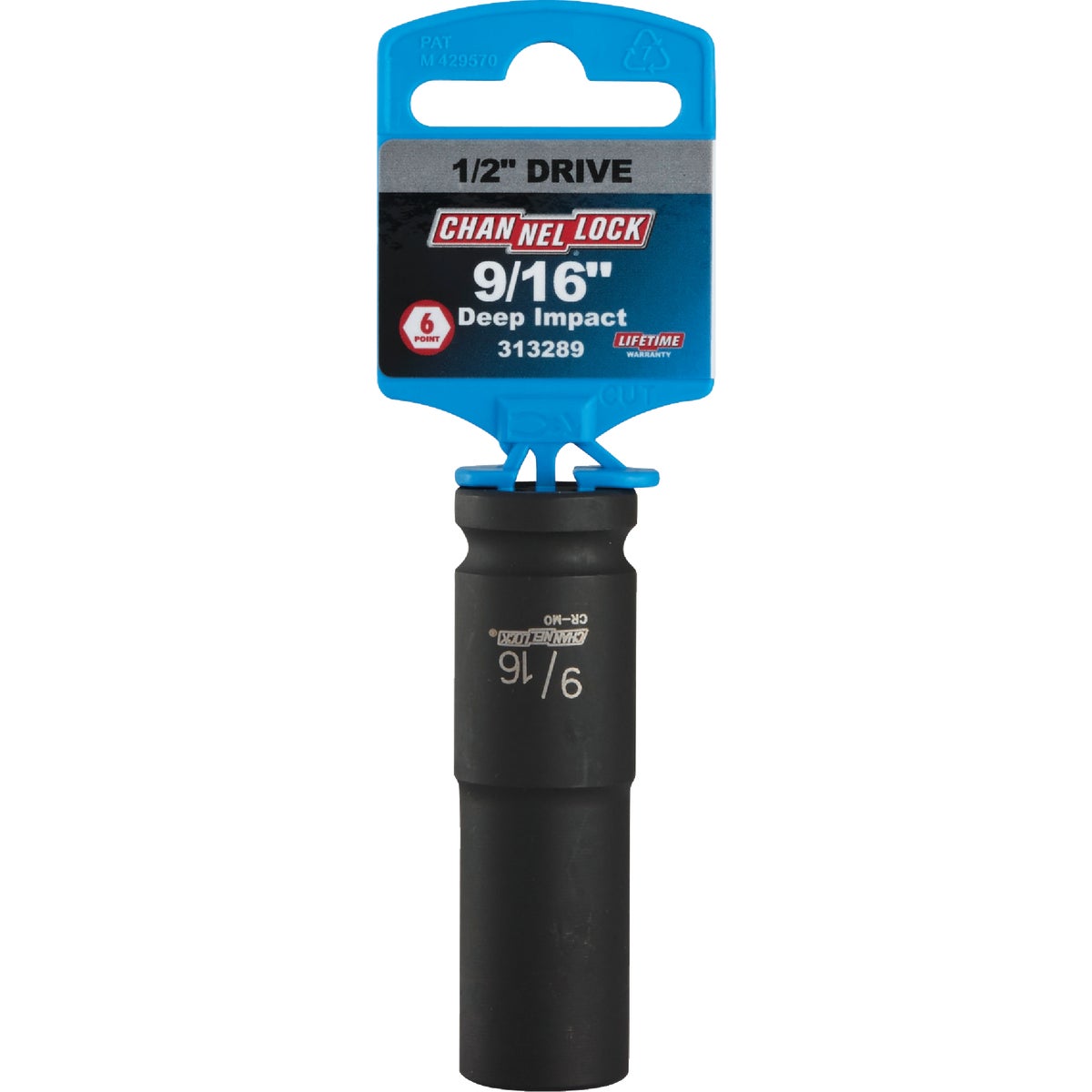 Channellock 1/2 In. Drive 9/16 In. 6-Point Deep Standard Impact Socket Image 2
