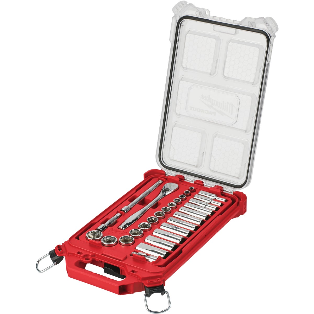 Milwaukee Standard 3/8 In. Drive 6-Point Ratchet & Socket Set w/PACKOUT Organizer (28-Piece) Image 1