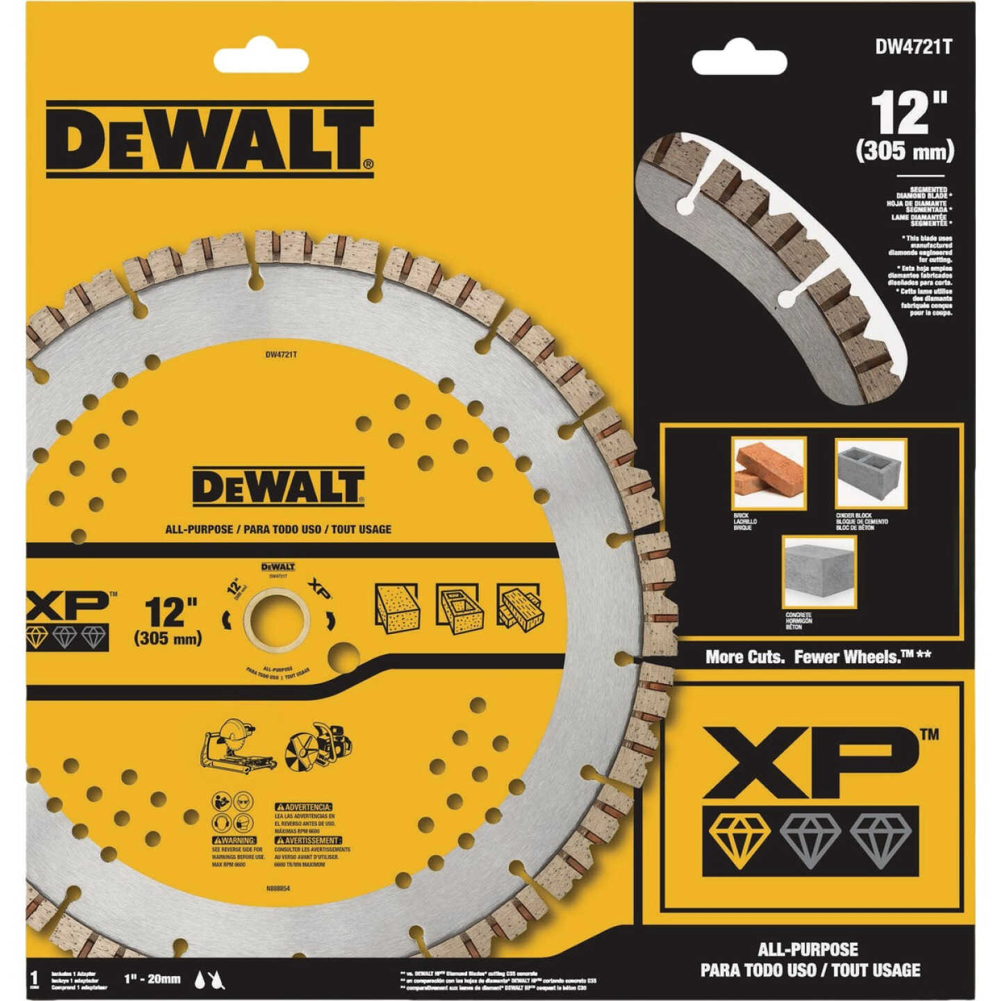 DEWALT Extended Performance 12 In. Segmented Rim Dry/Wet Cut Diamond Blade Image 2
