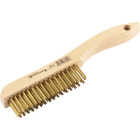 Forney 10-1/4 In. Shoe Handle Wire Brush with Brass Bristles Image 1