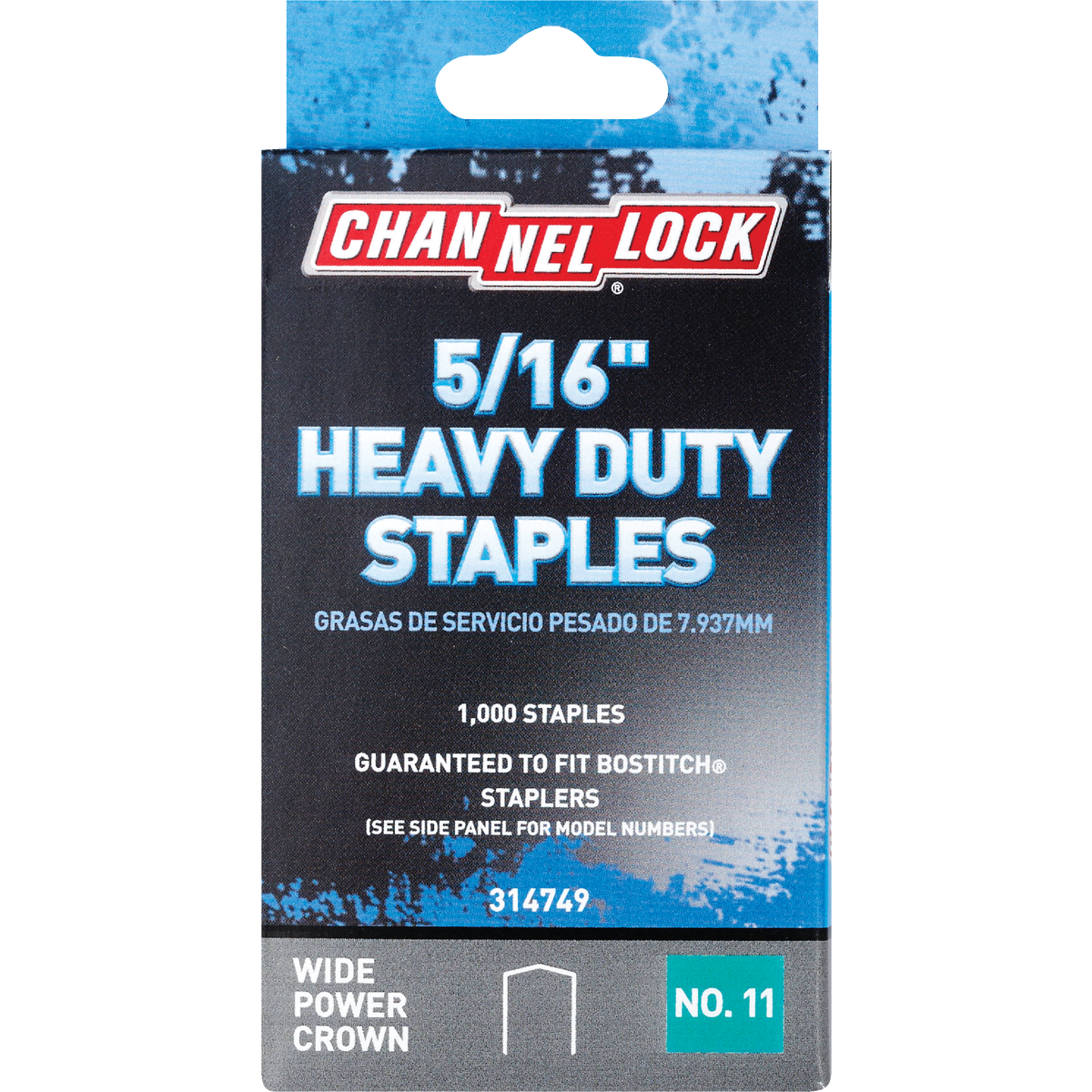 Channellock No. 11 Heavy-Duty Wide Power Crown Staple, 5/16 In. (1000-Pack) Image 1
