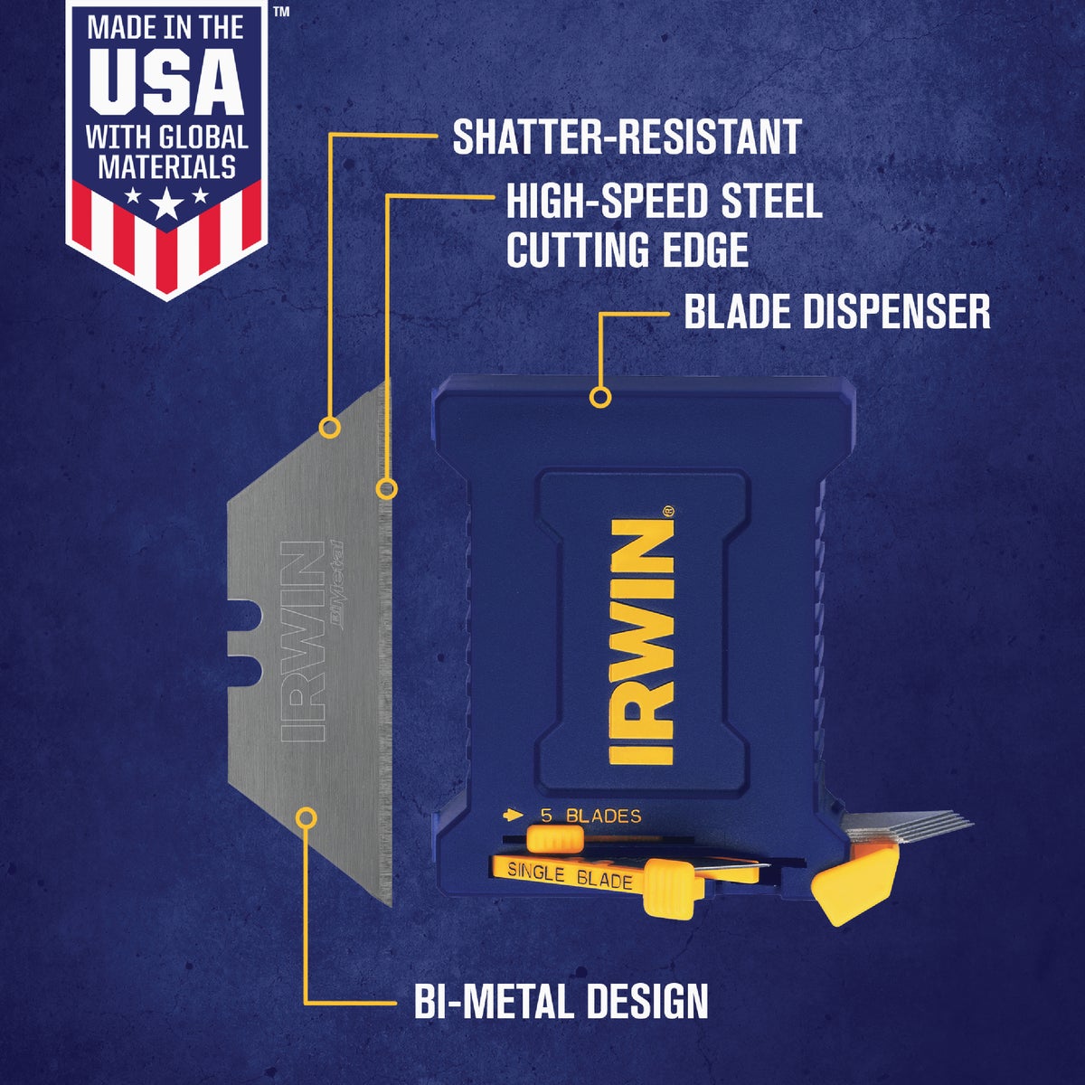 Irwin Blue Blade 2-Point 2-3/8 In. Utility Knife Blade (100-Pack) Image 3